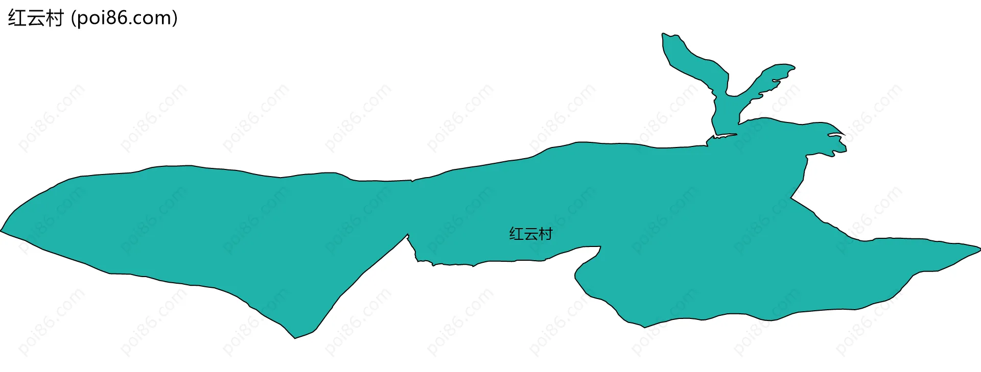 红云村边界地图