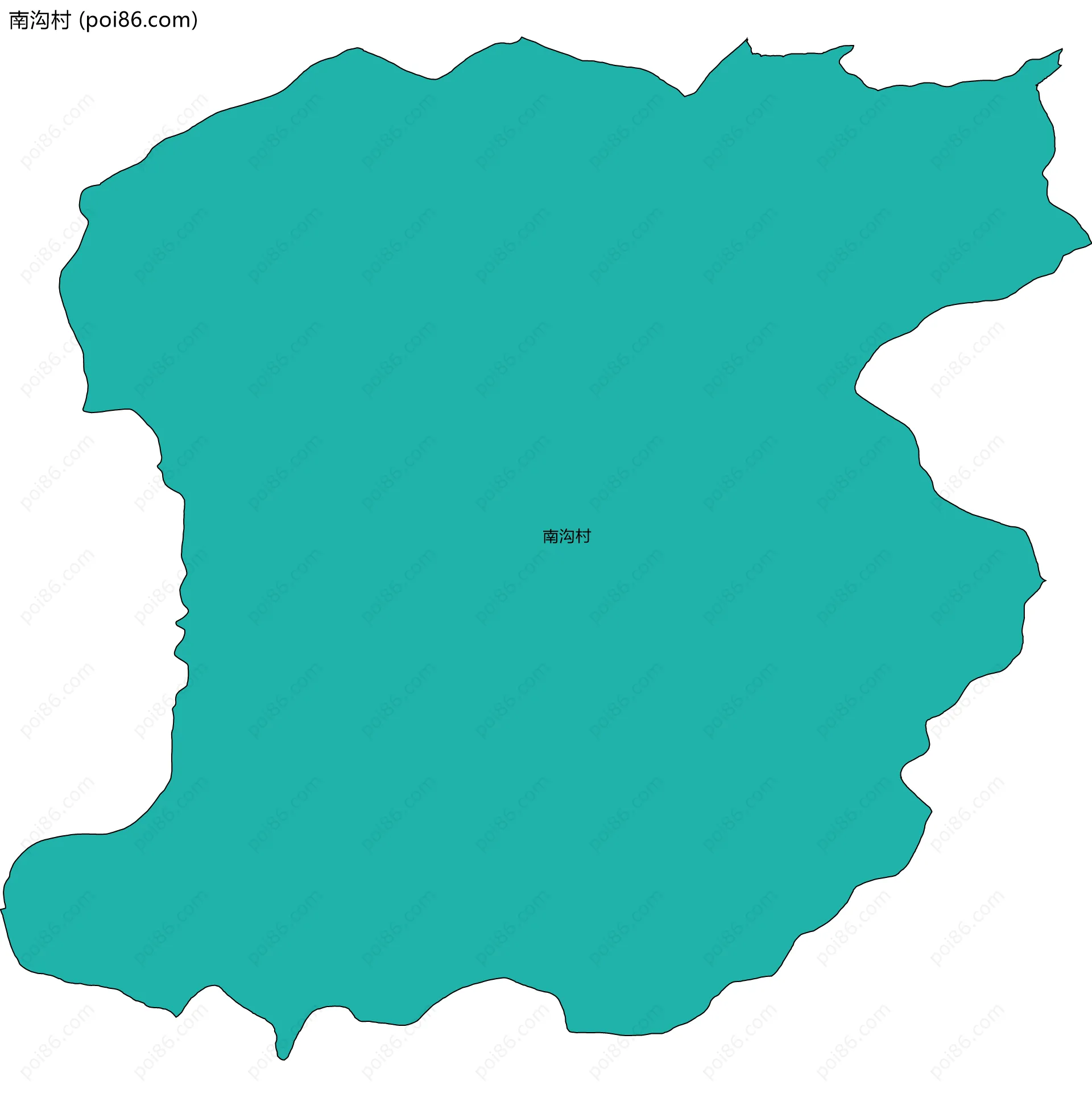 南沟村边界地图