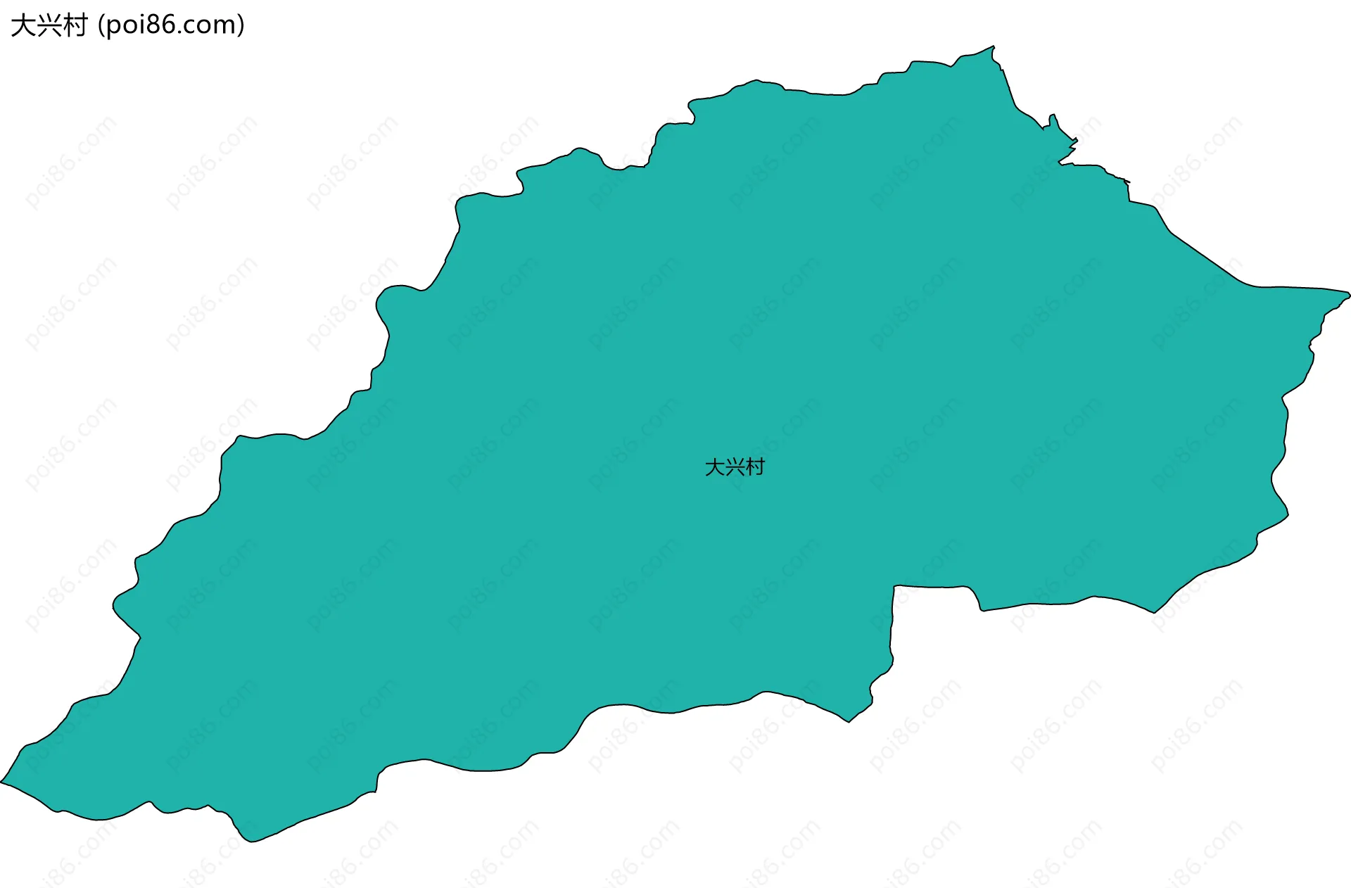 大兴村边界地图