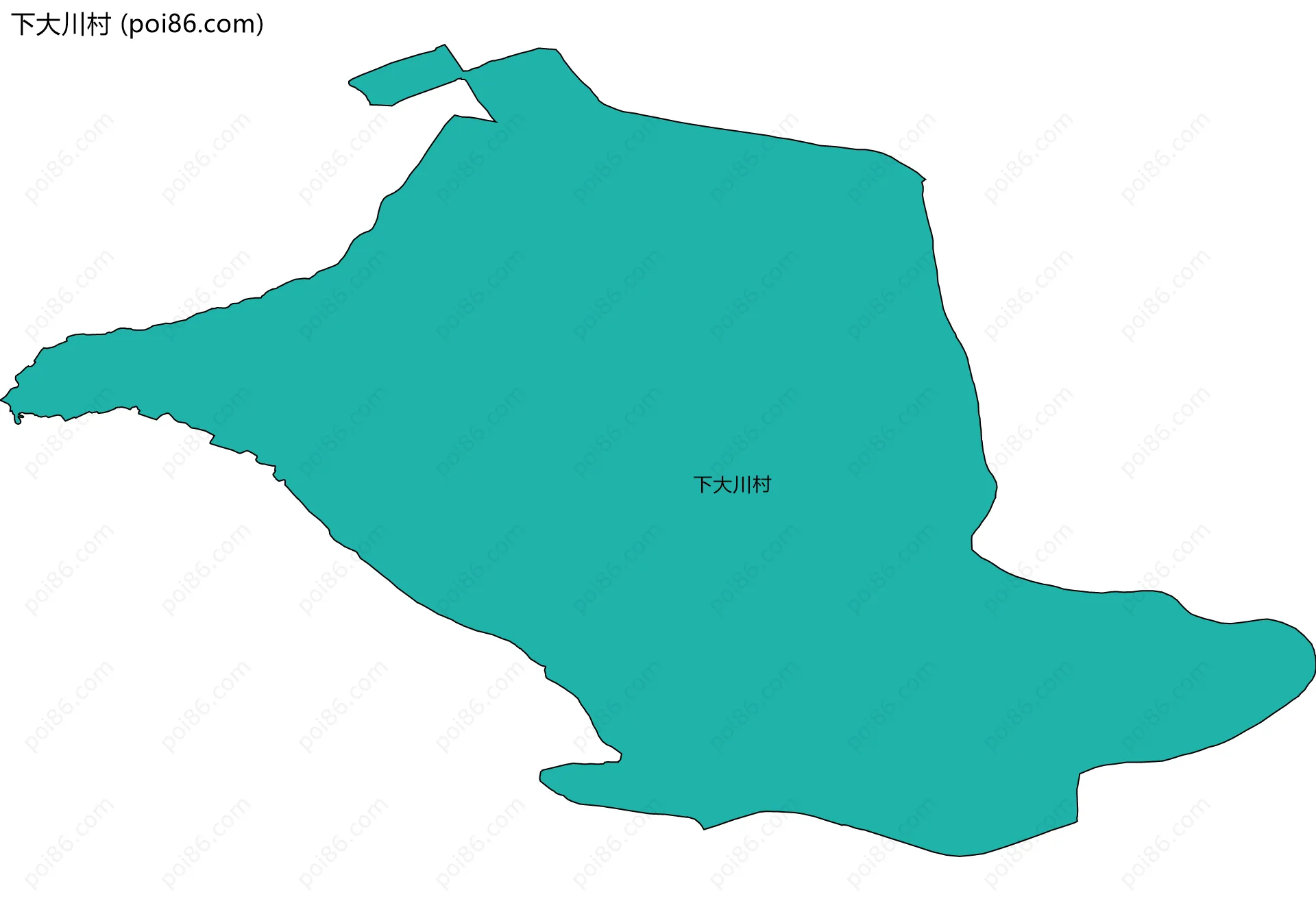 下大川村边界地图