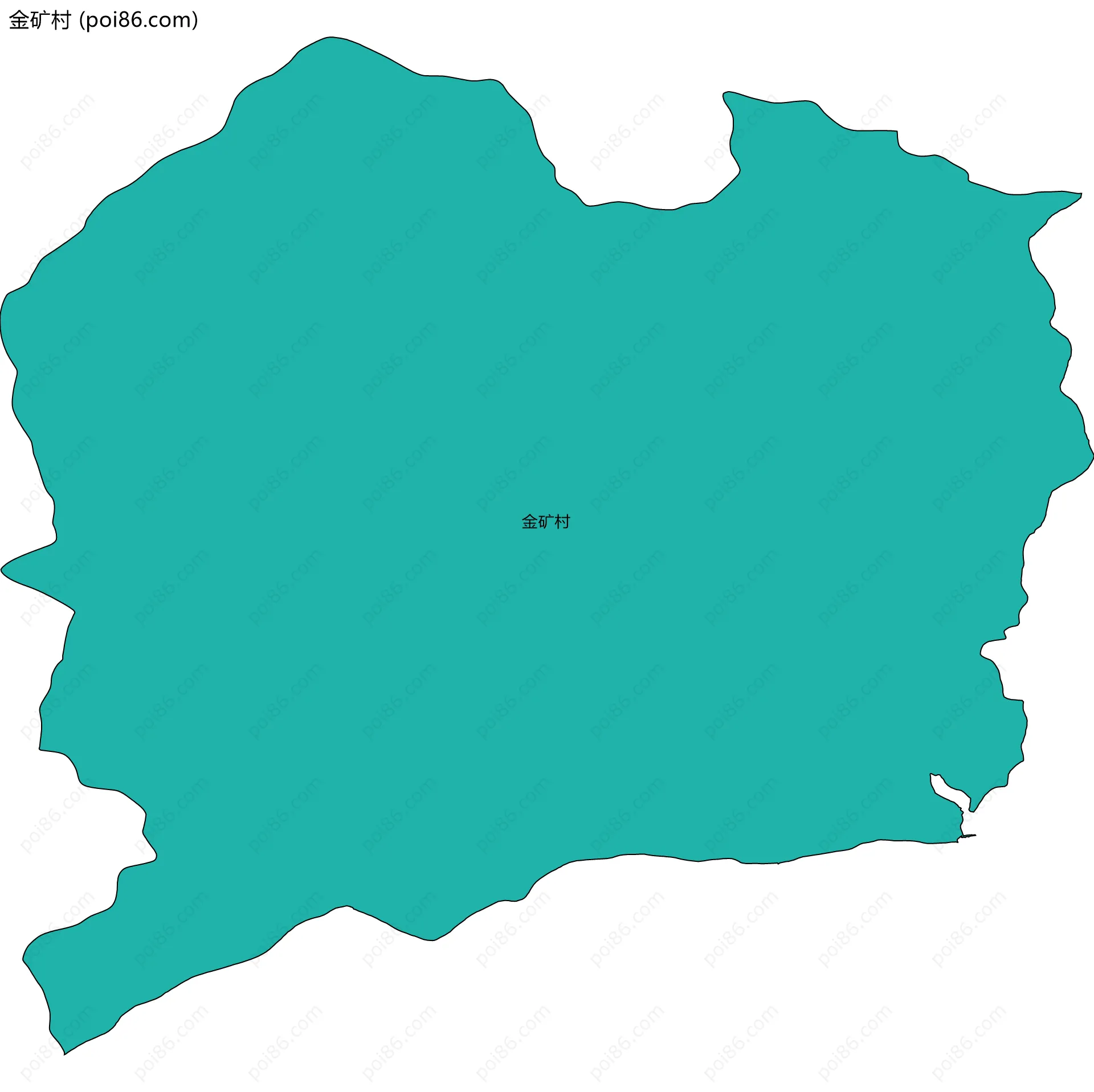 金矿村边界地图