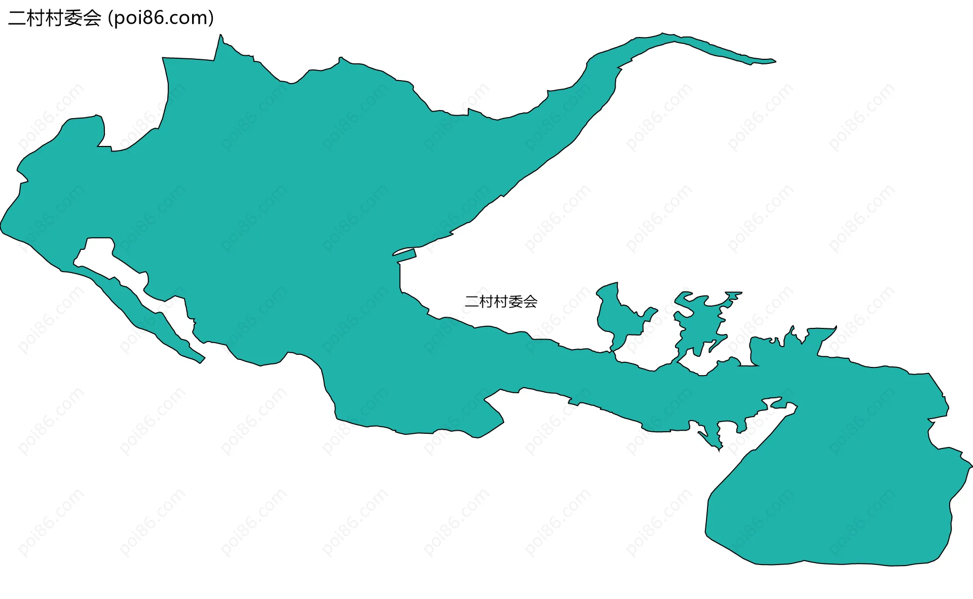 二村村委会边界地图