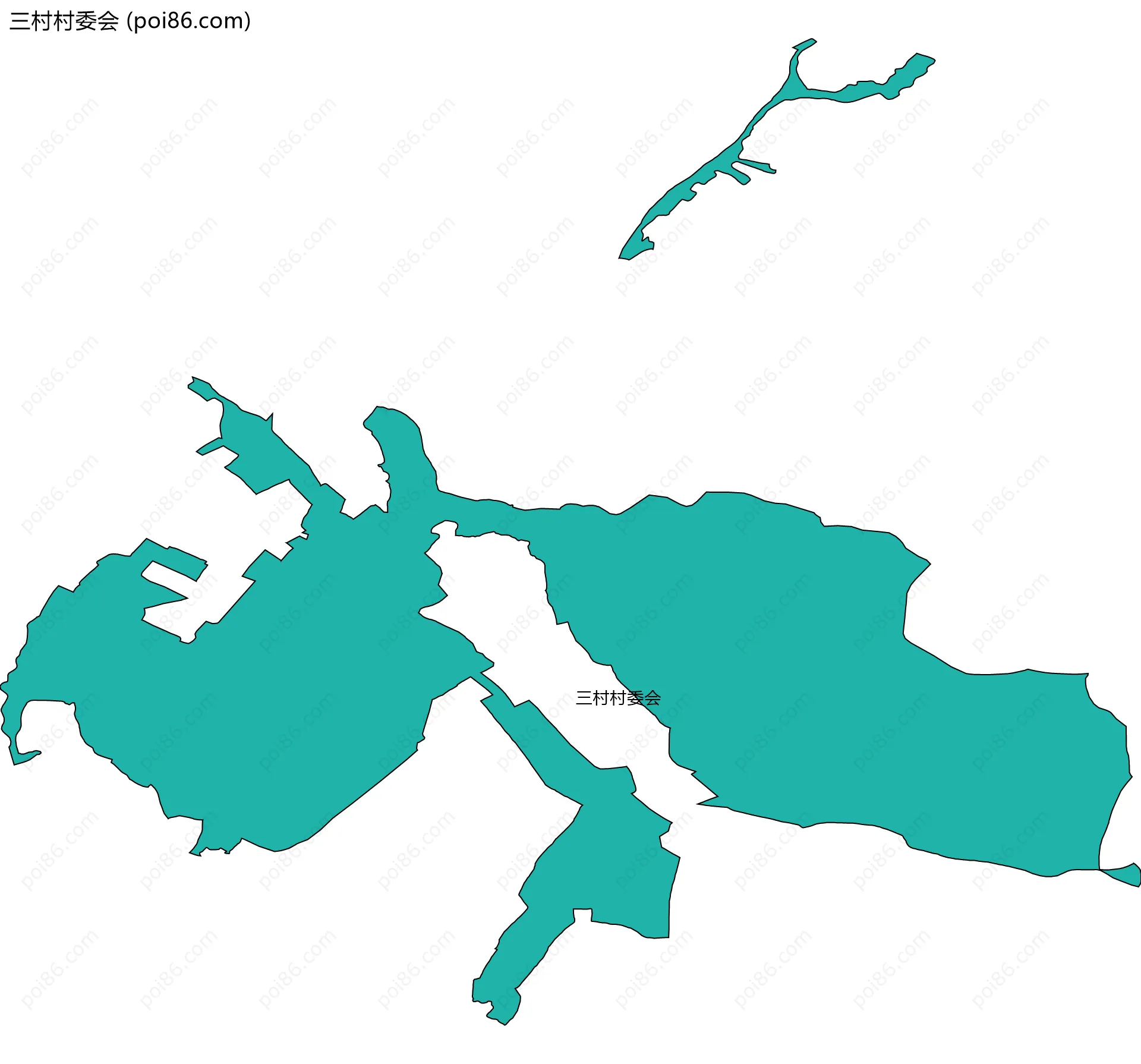 三村村委会边界地图