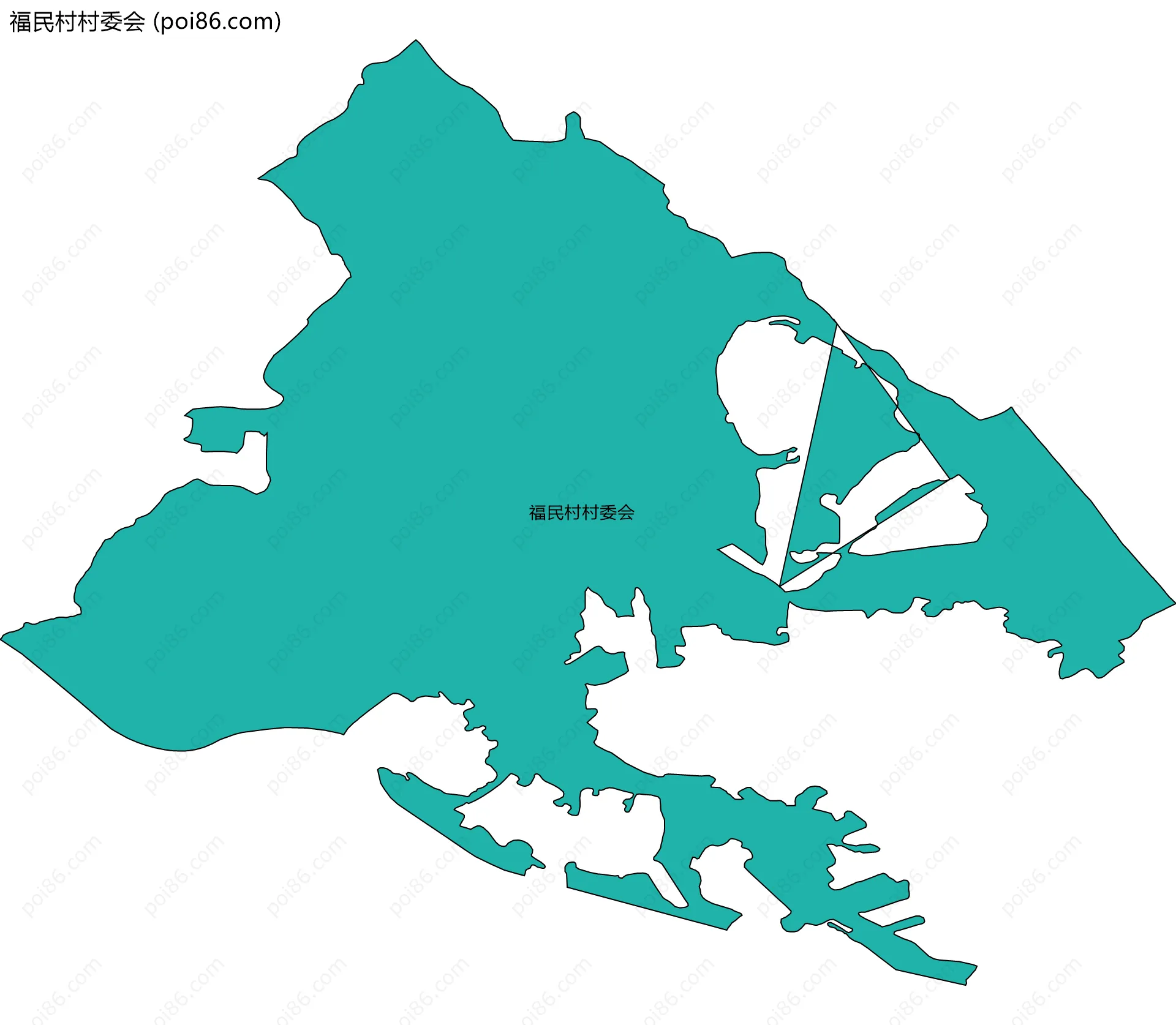 福民村村委会边界地图