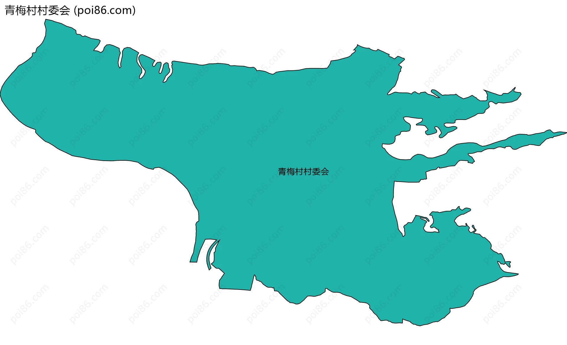 青梅村村委会边界地图