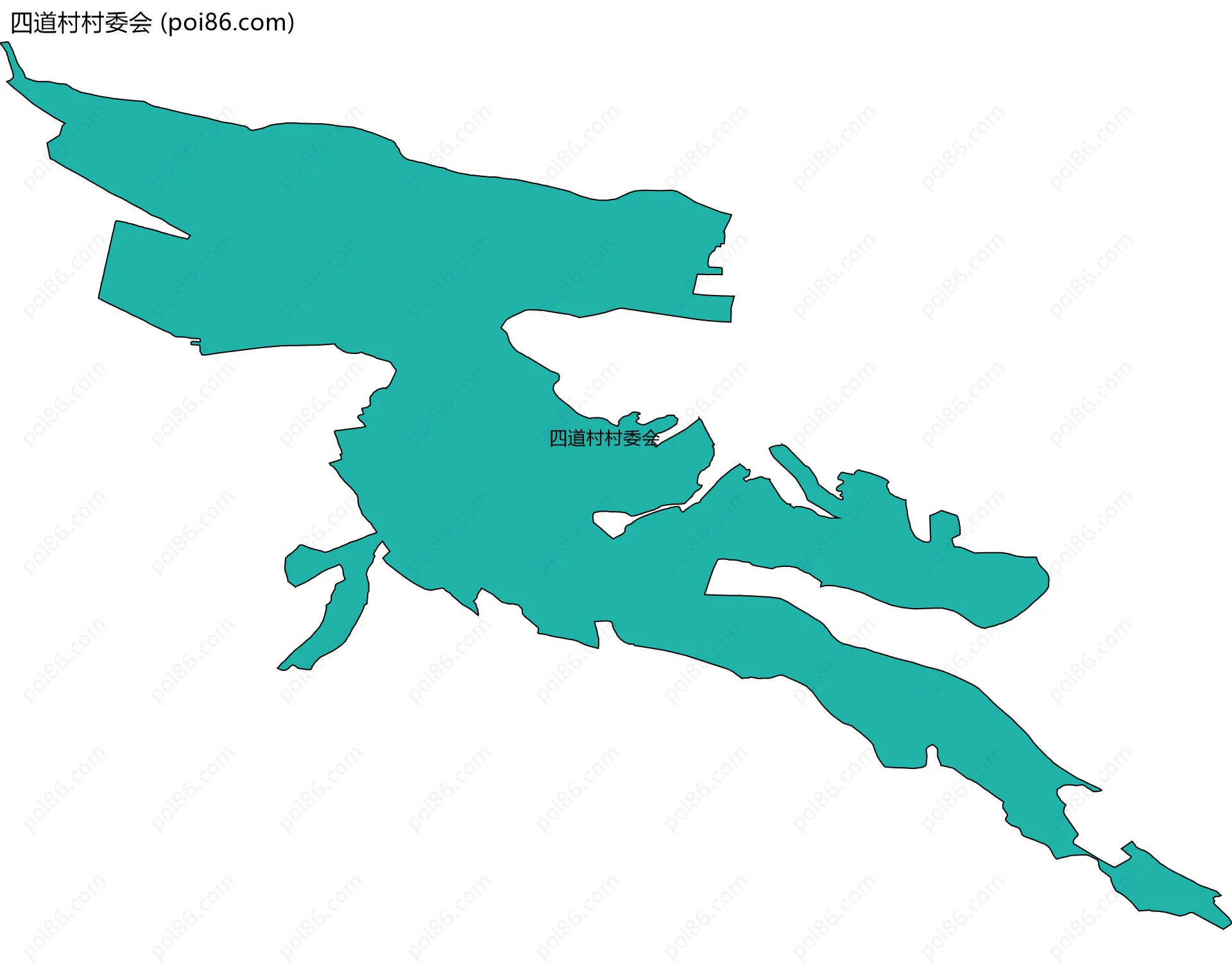 四道村村委会边界地图