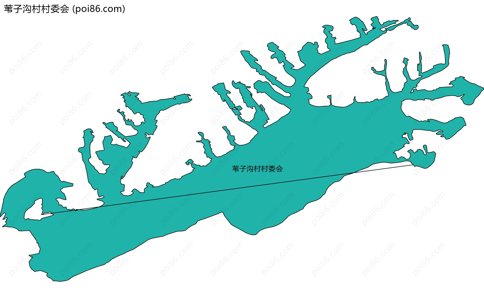 苇子沟村村委会边界地图