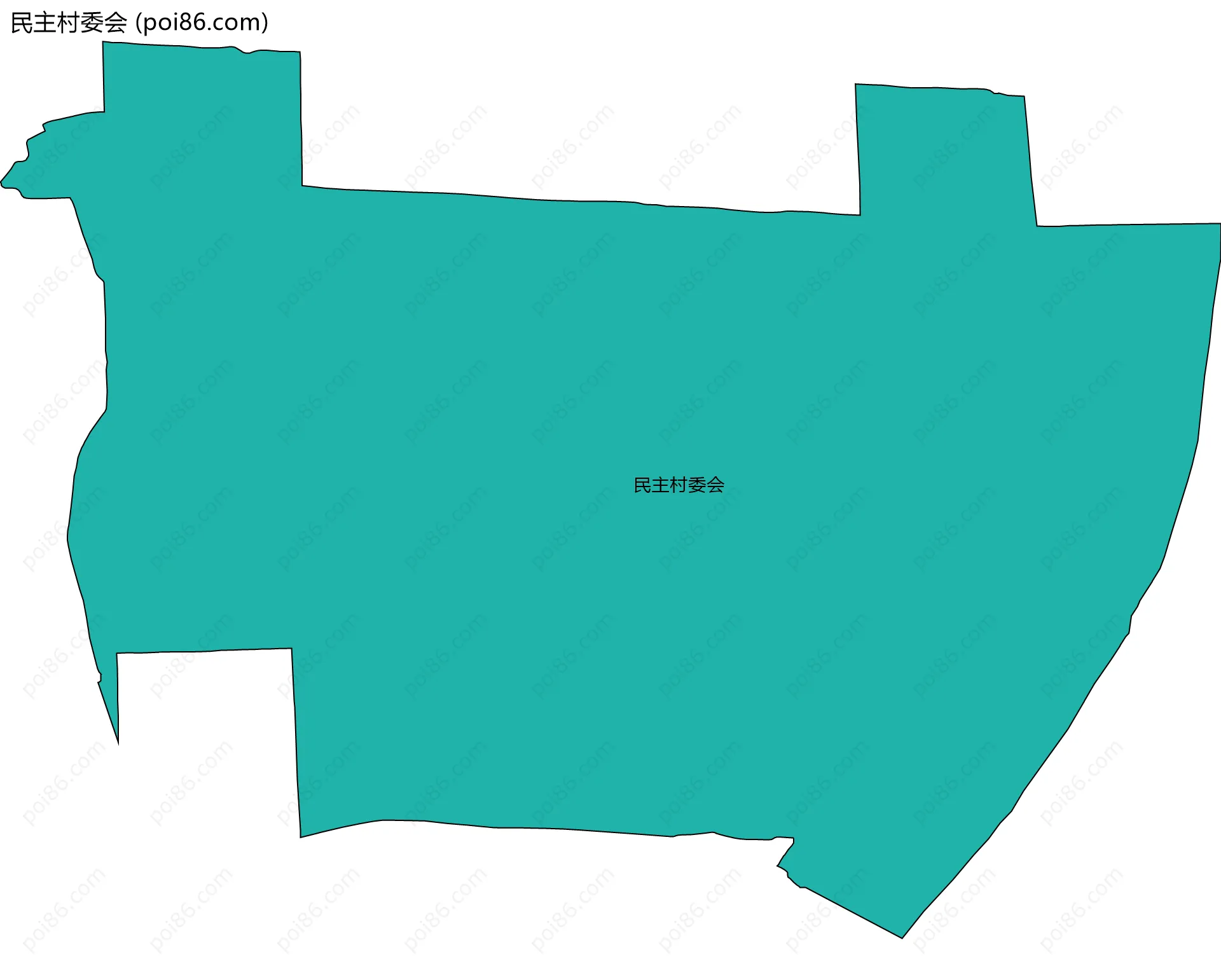 民主村委会边界地图
