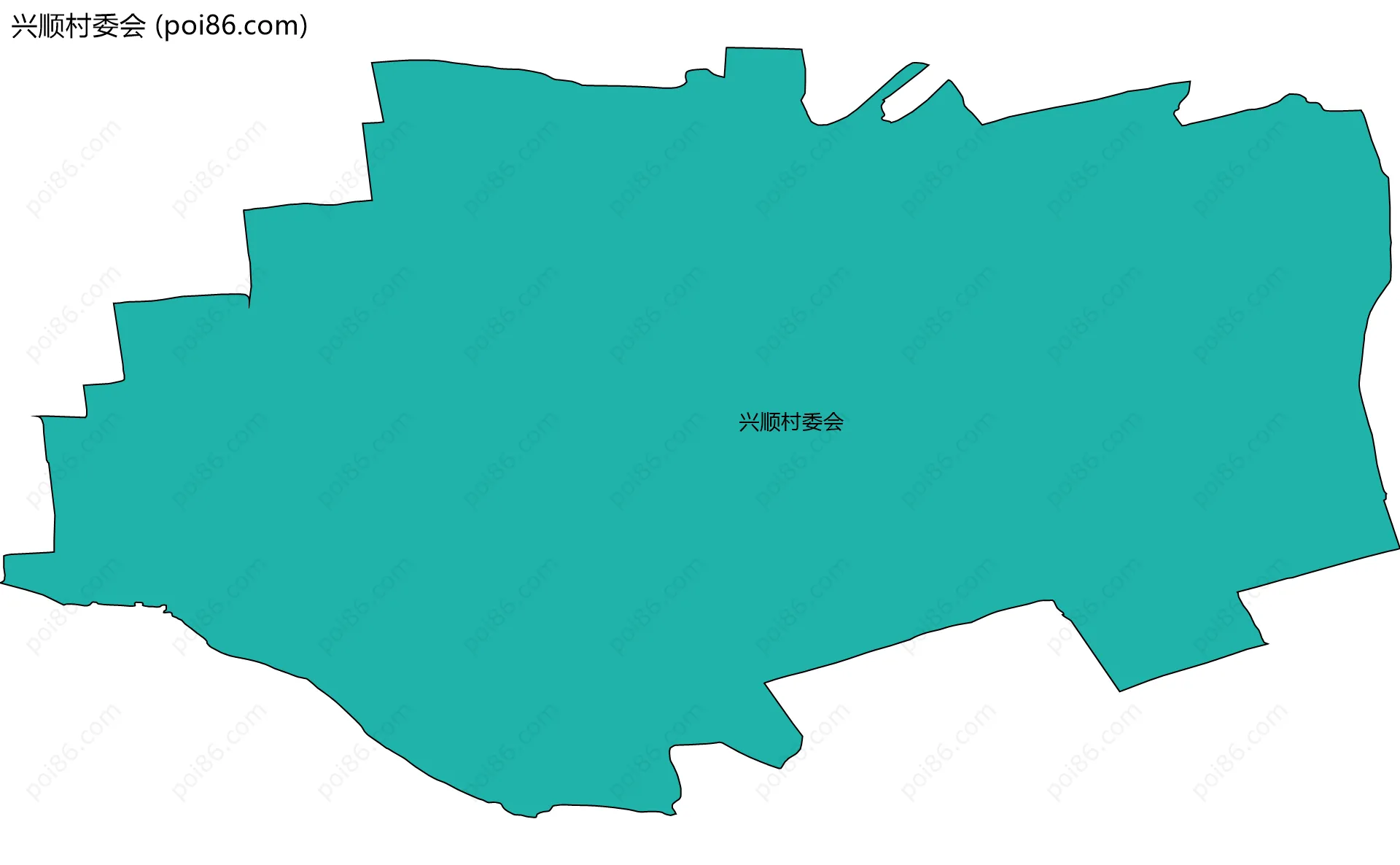 兴顺村委会边界地图