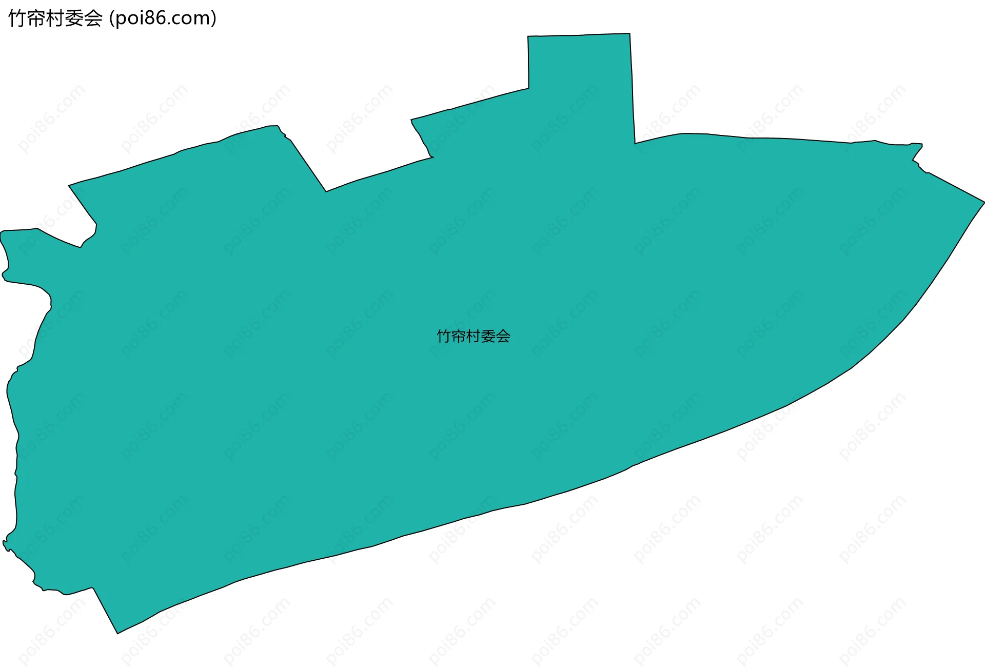 竹帘村委会边界地图