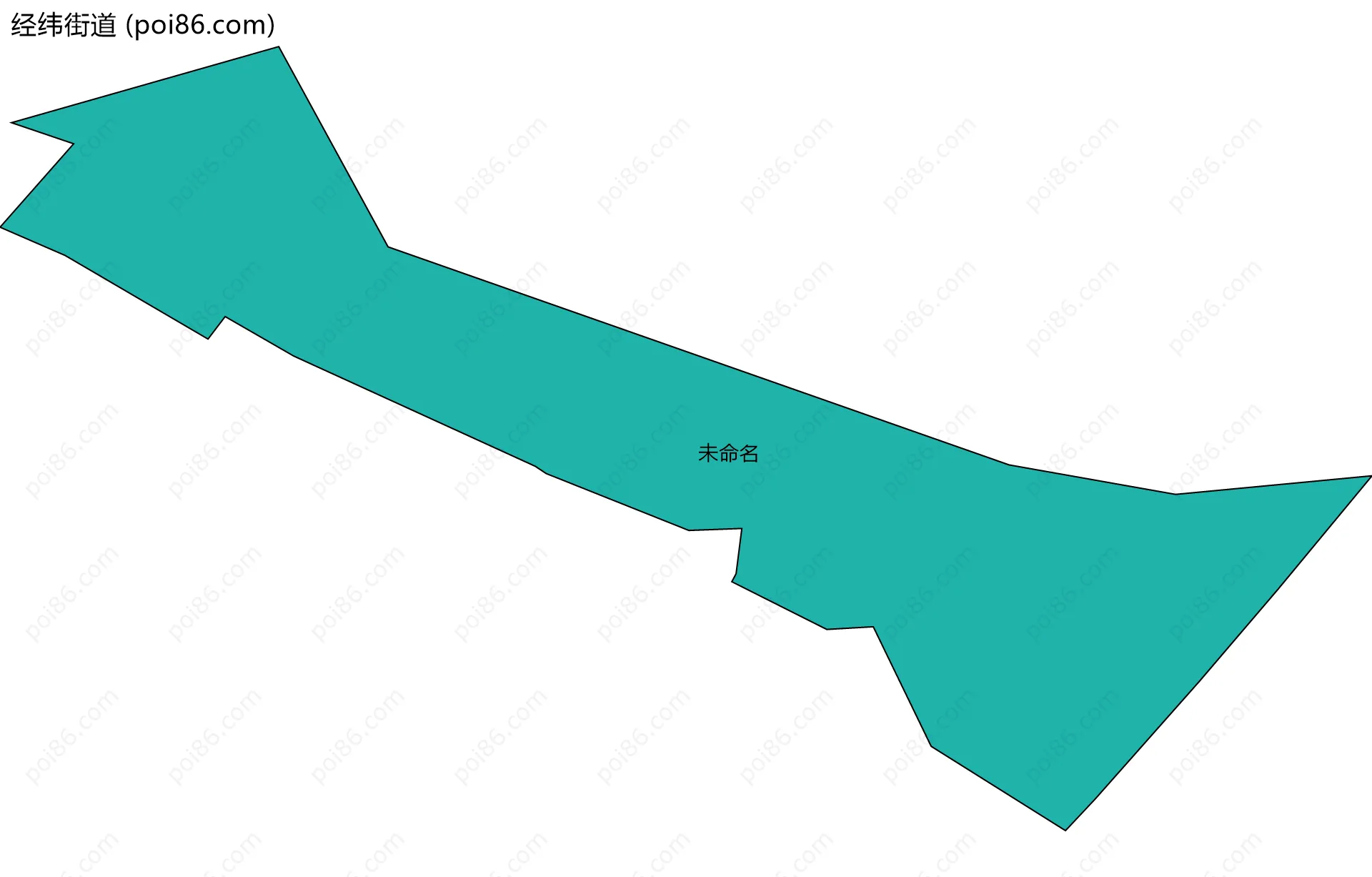 经纬街道边界地图(五级行政区划)