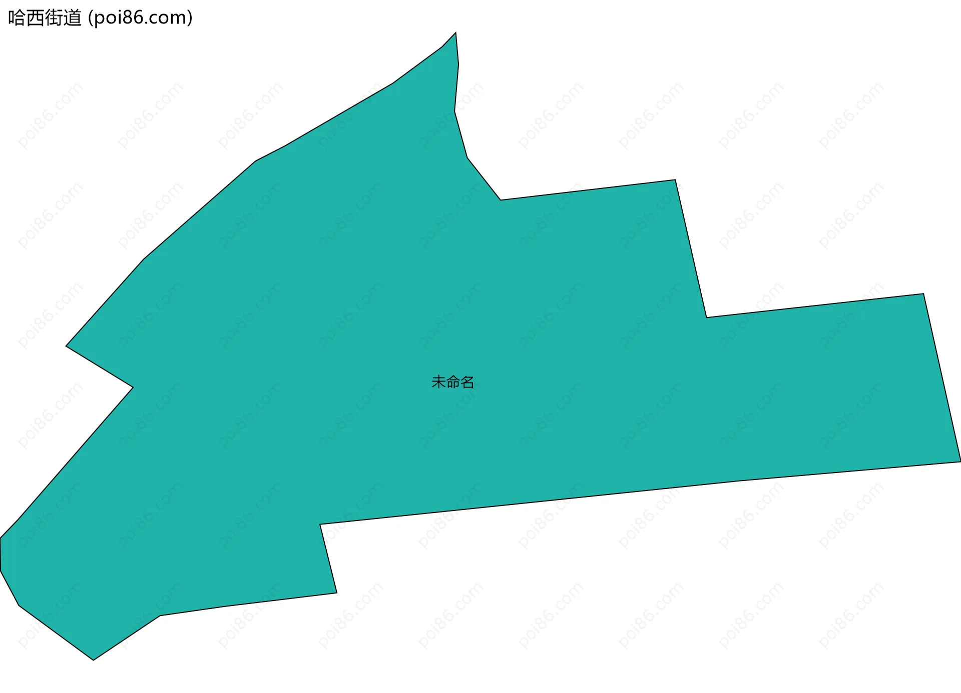 哈西街道边界地图(五级行政区划)