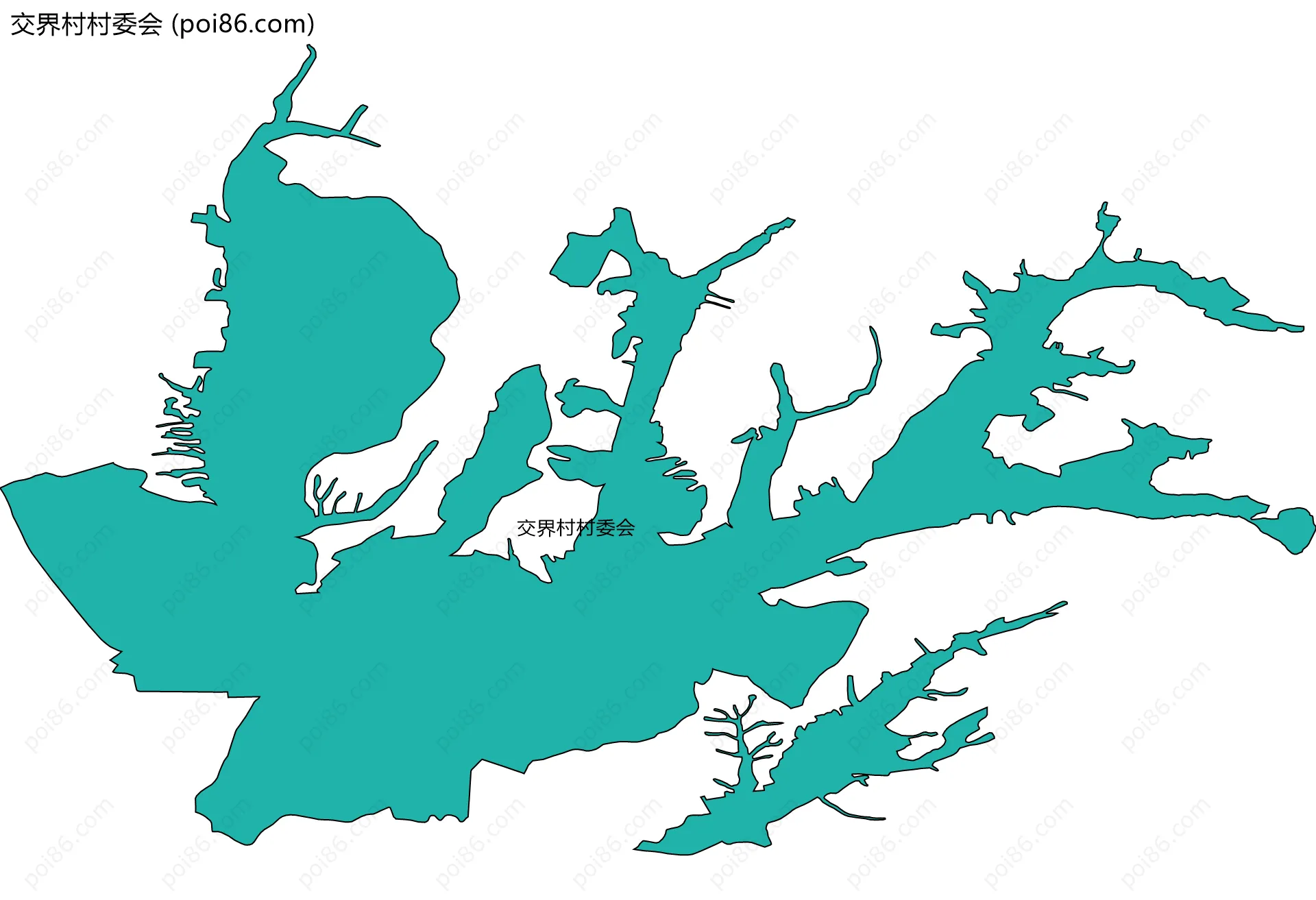 交界村村委会边界地图