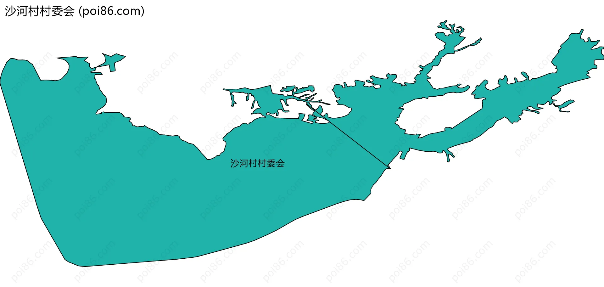 沙河村村委会边界地图