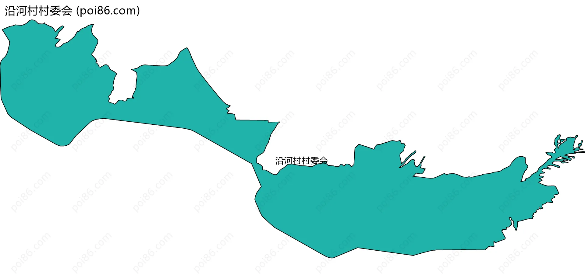 沿河村村委会边界地图