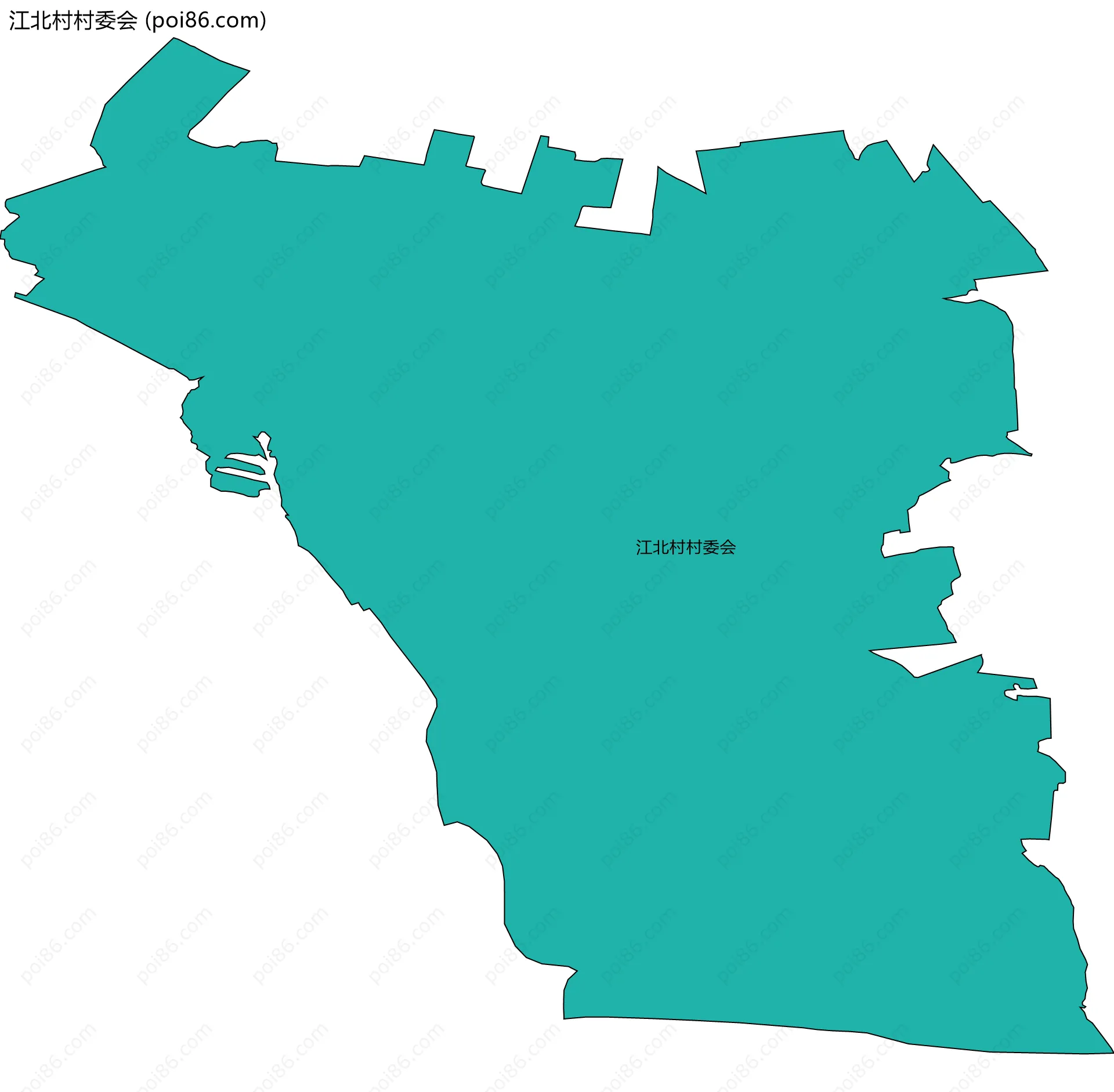 江北村村委会边界地图