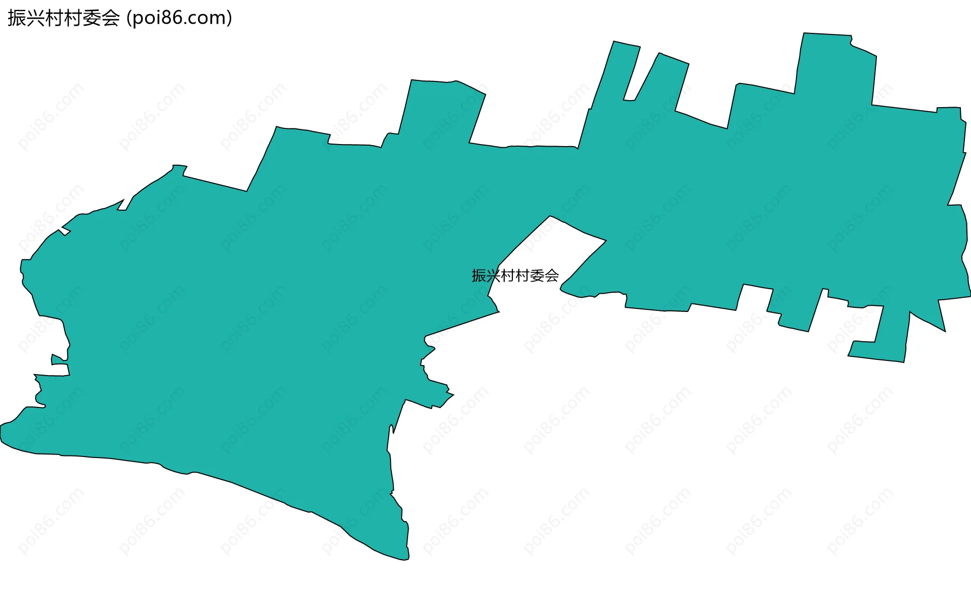 振兴村村委会边界地图