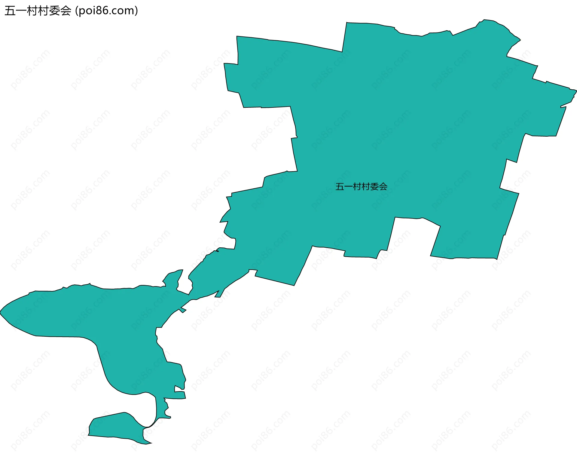 五一村村委会边界地图
