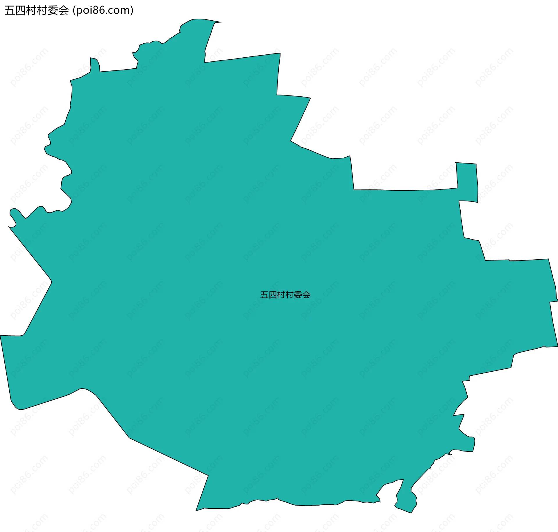 五四村村委会边界地图
