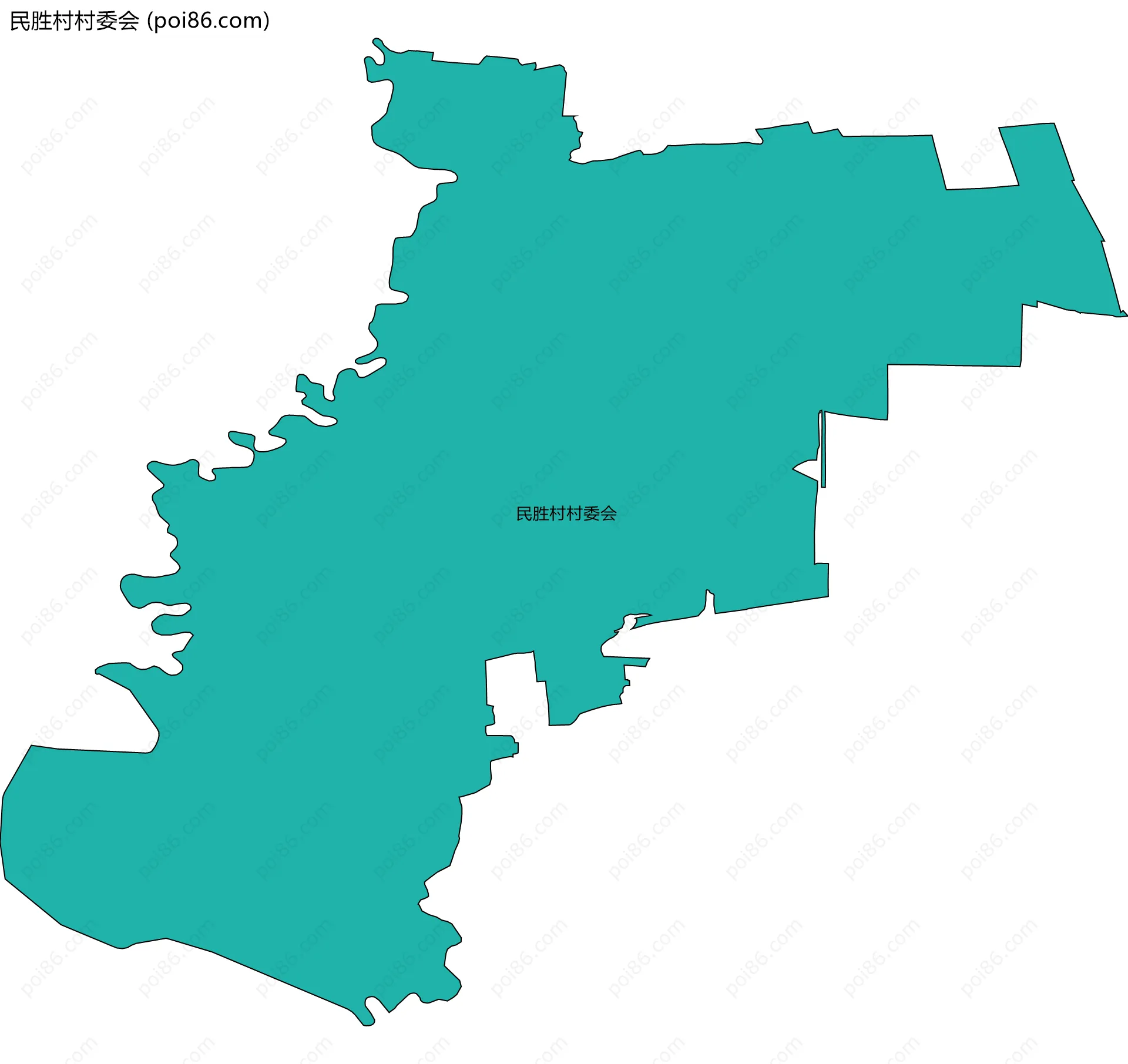 民胜村村委会边界地图
