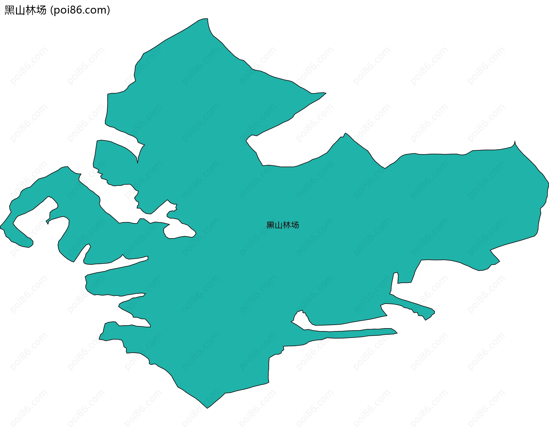 黑山林场边界地图