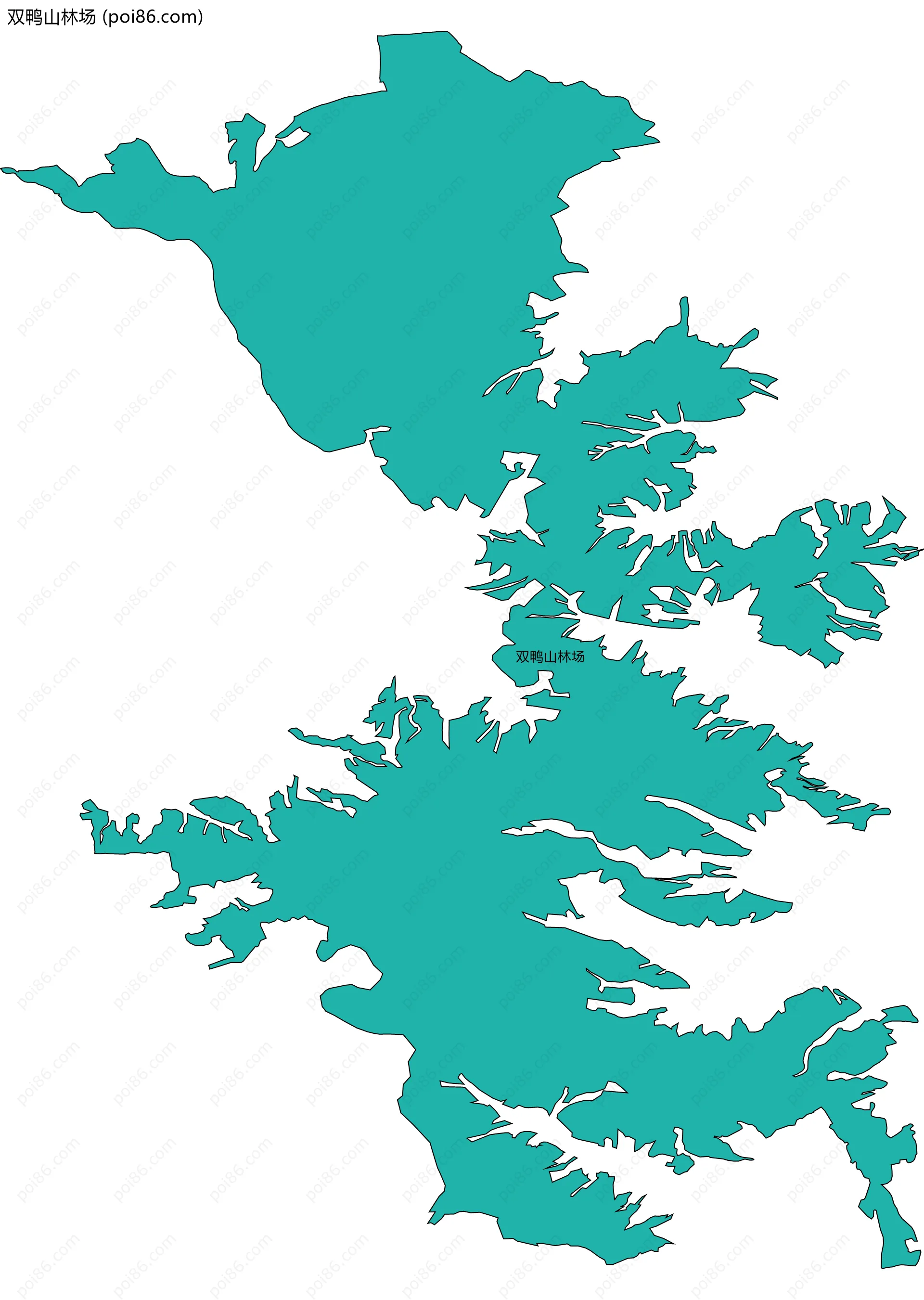 双鸭山林场边界地图