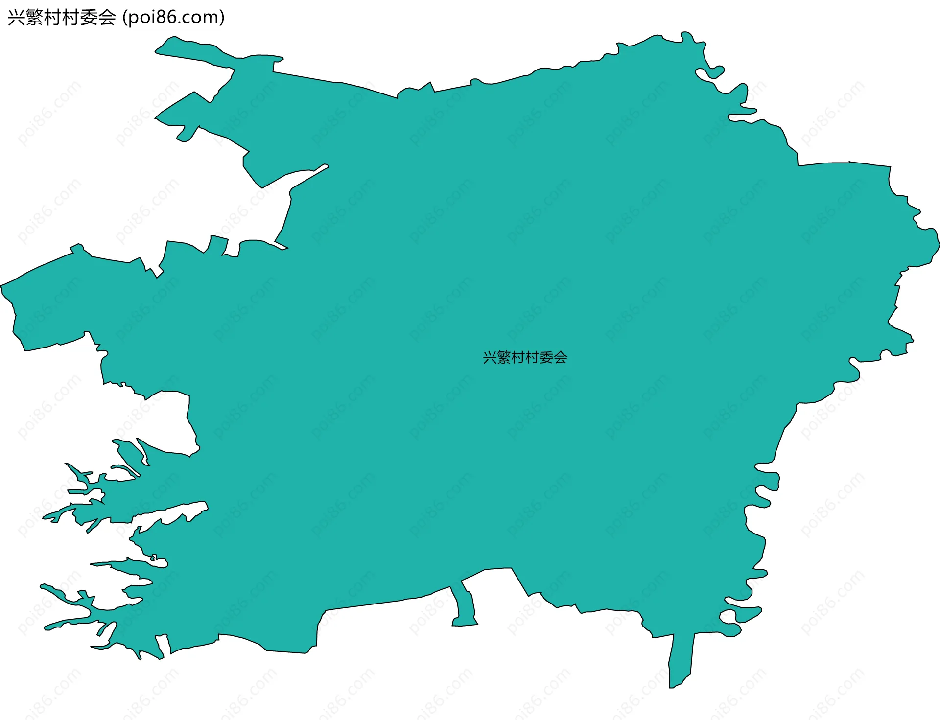 兴繁村村委会边界地图