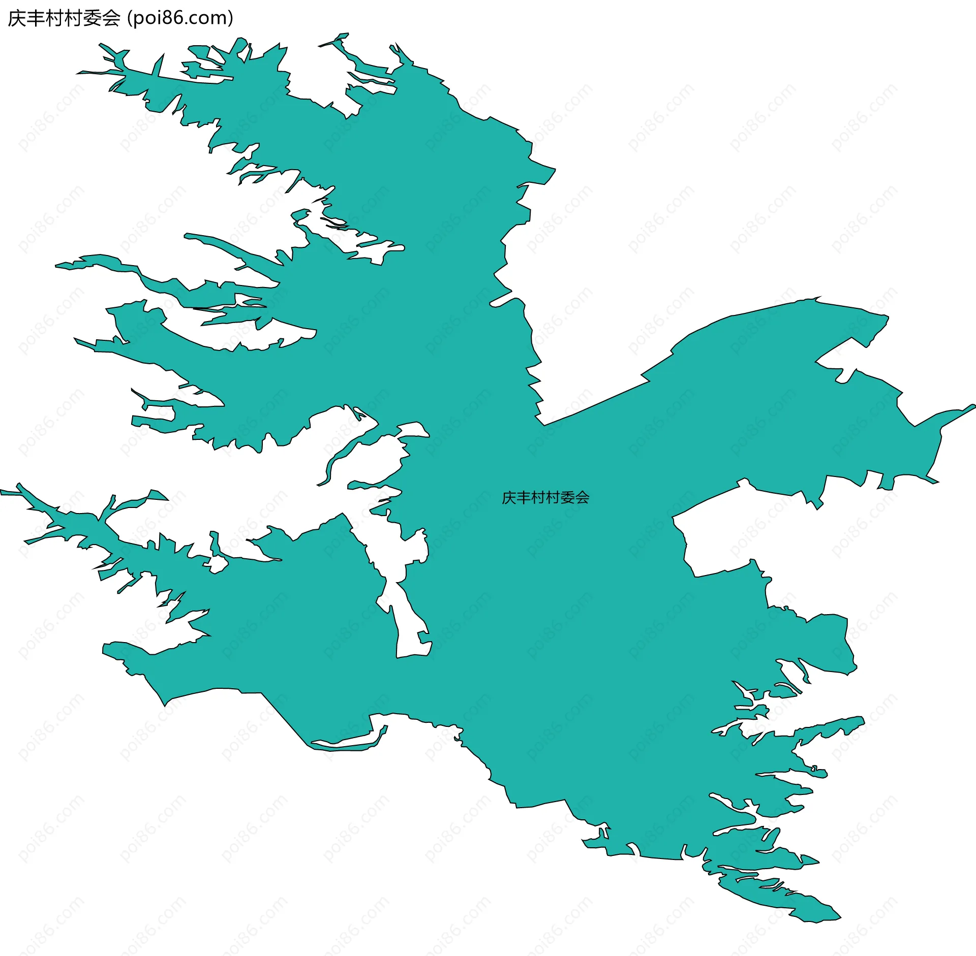 庆丰村村委会边界地图