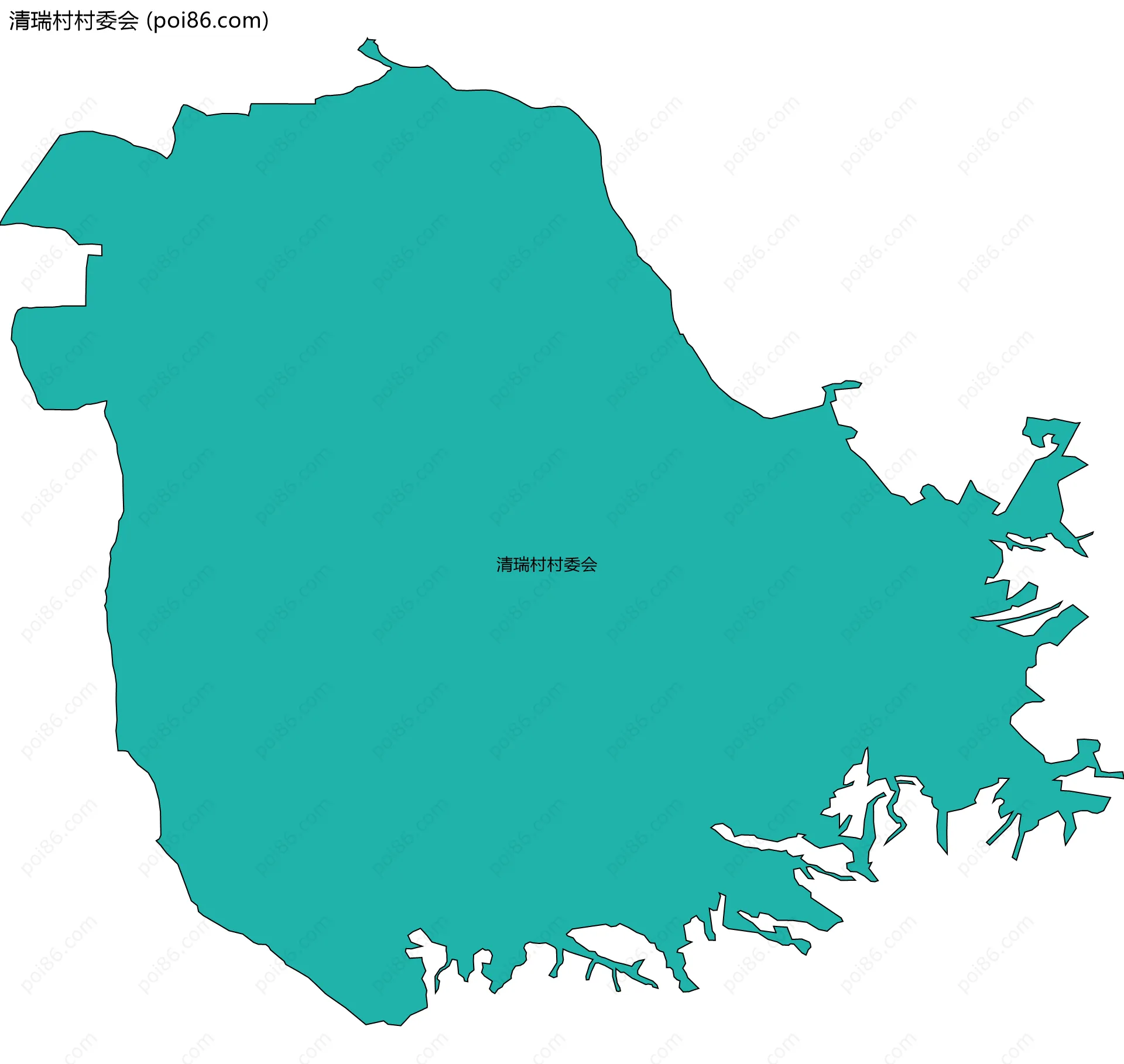 清瑞村村委会边界地图