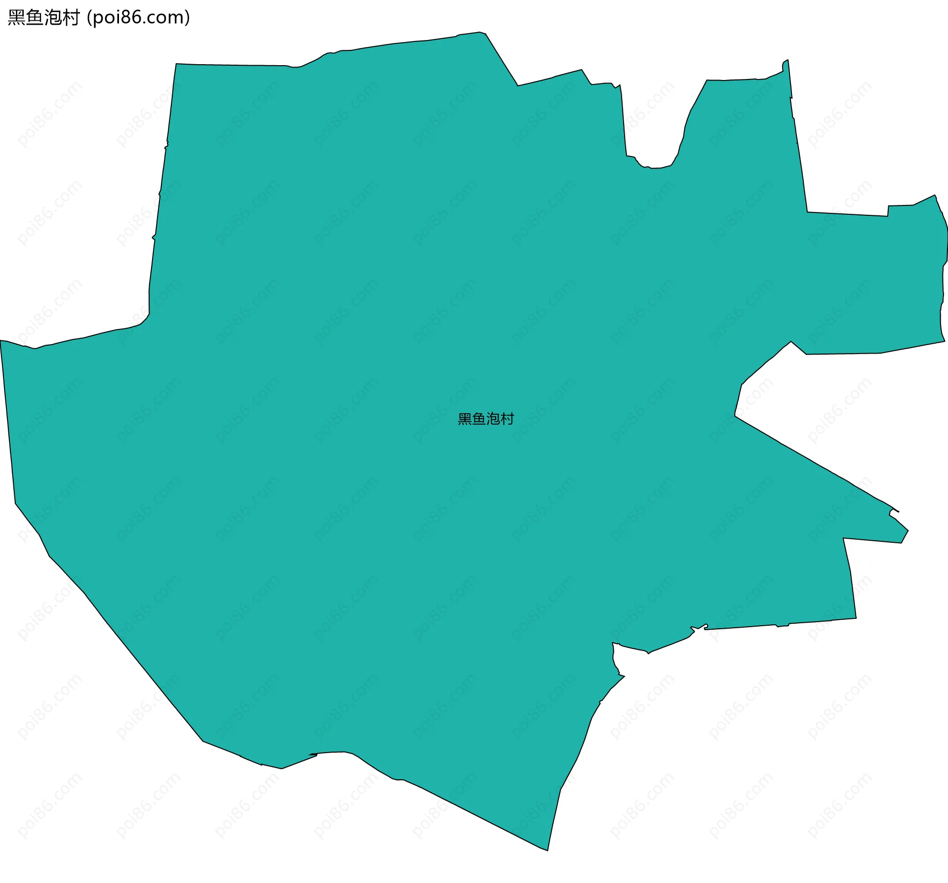 黑鱼泡村边界地图