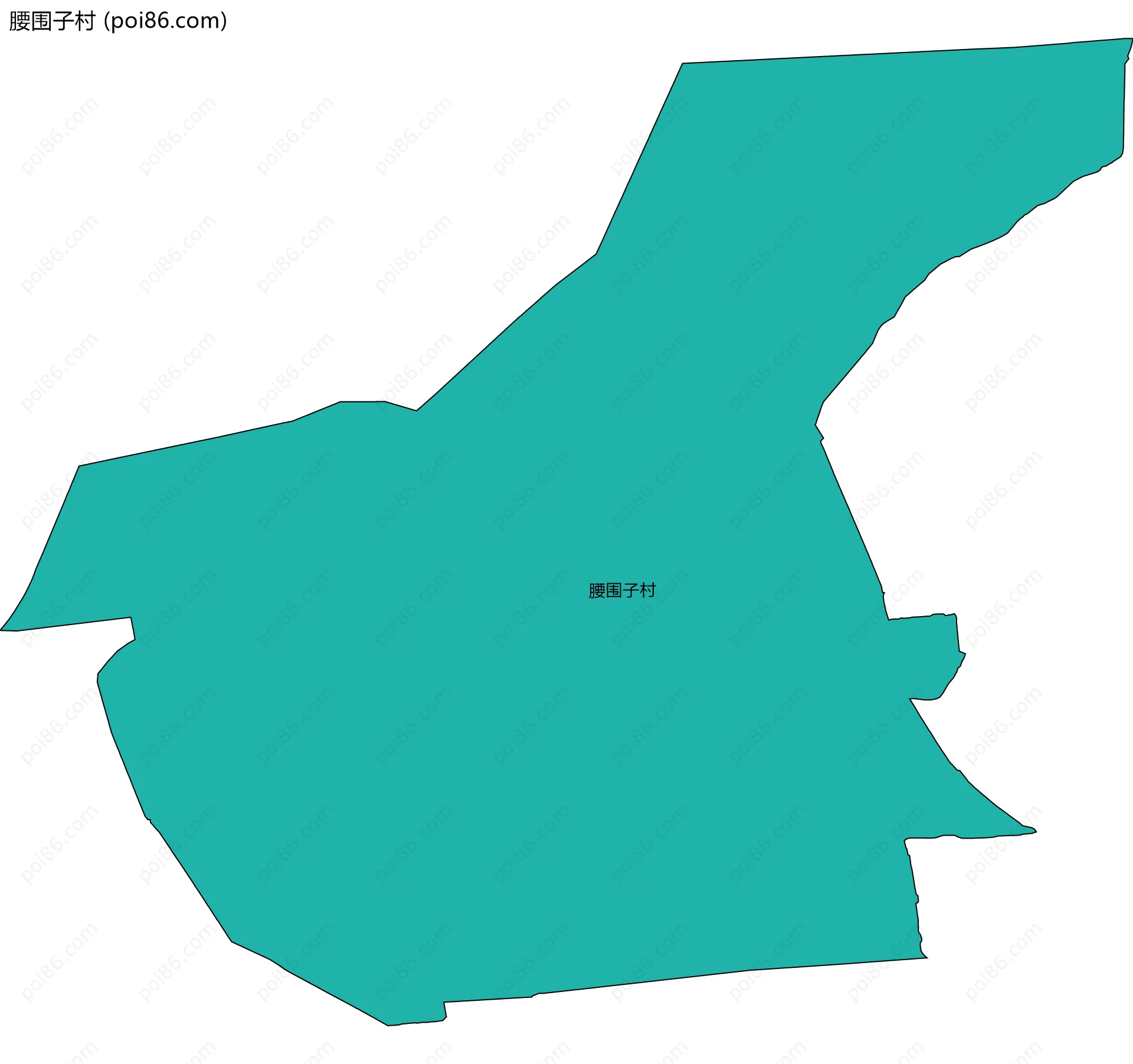 腰围子村边界地图