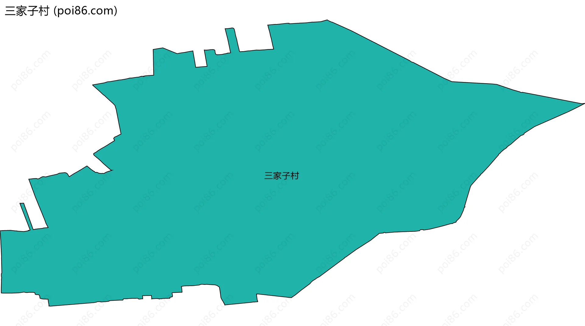 三家子村边界地图