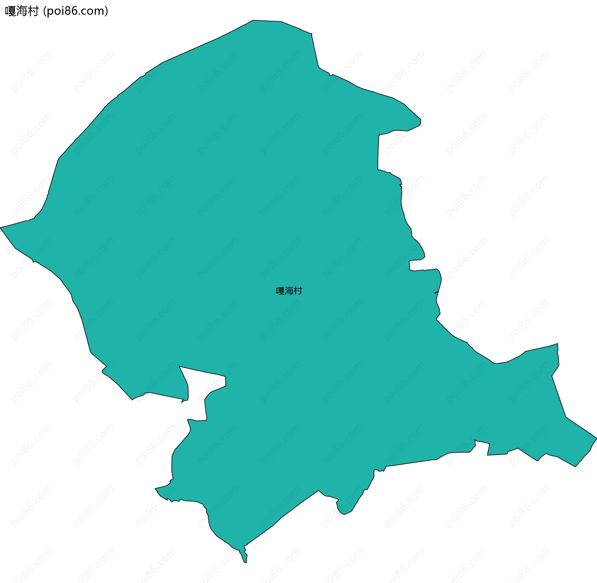 嘎海村边界地图