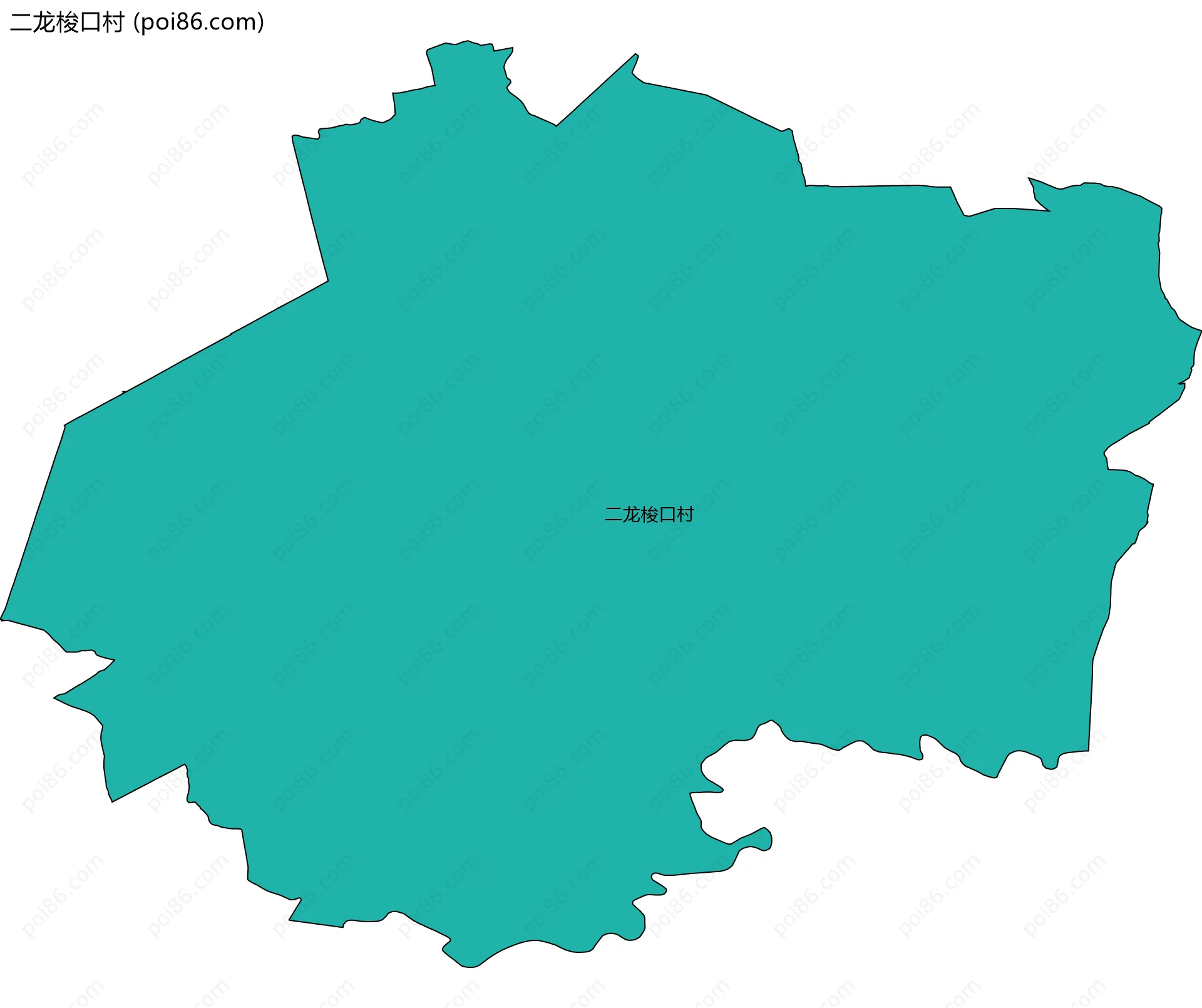 二龙梭口村边界地图