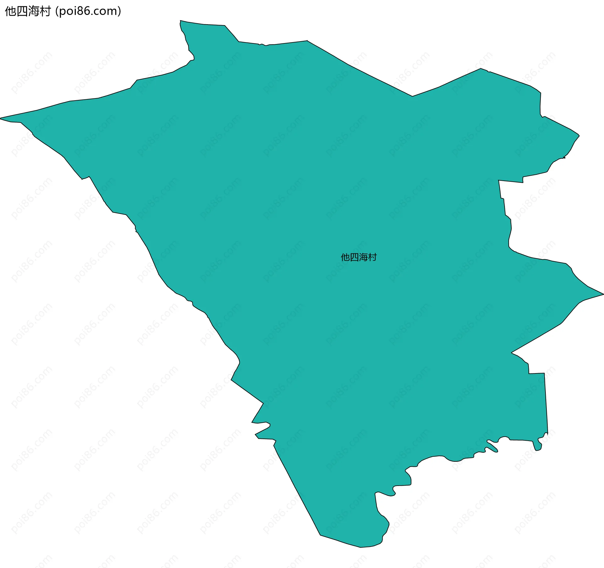 他四海村边界地图