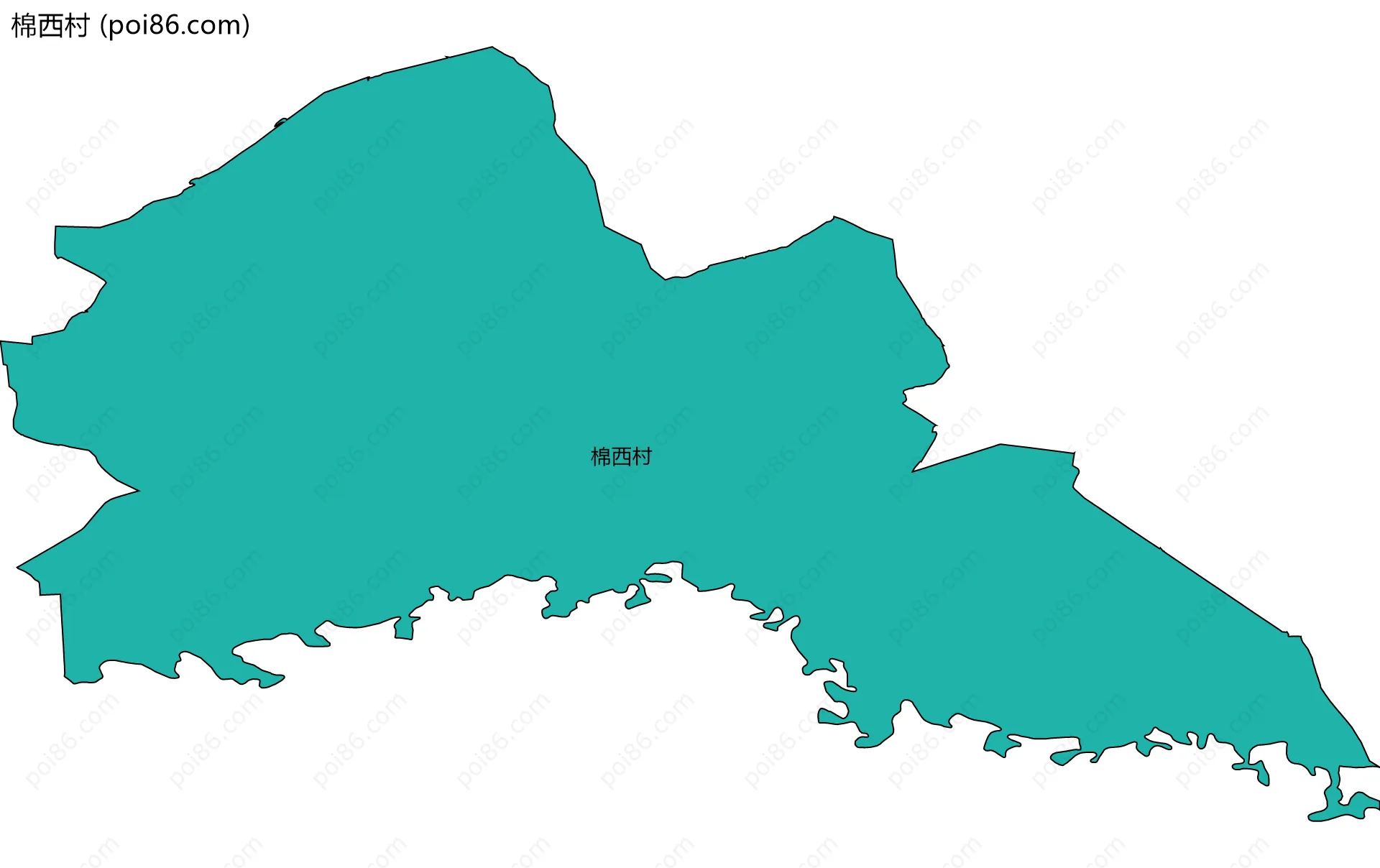 棉西村边界地图