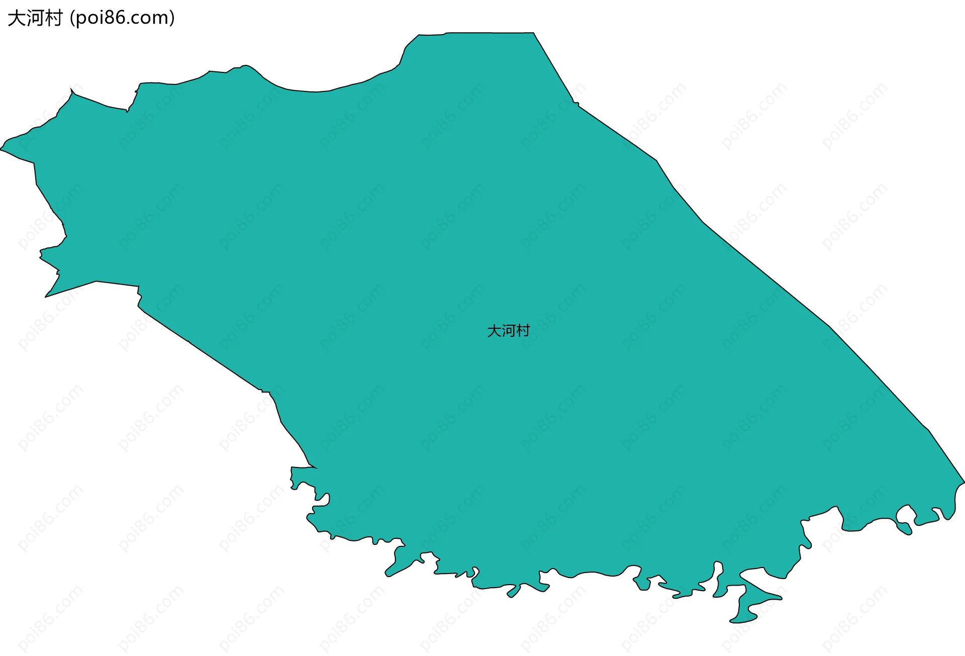 大河村边界地图