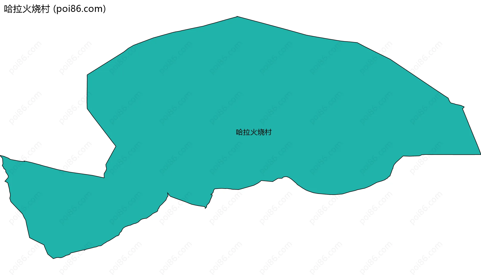 哈拉火烧村边界地图