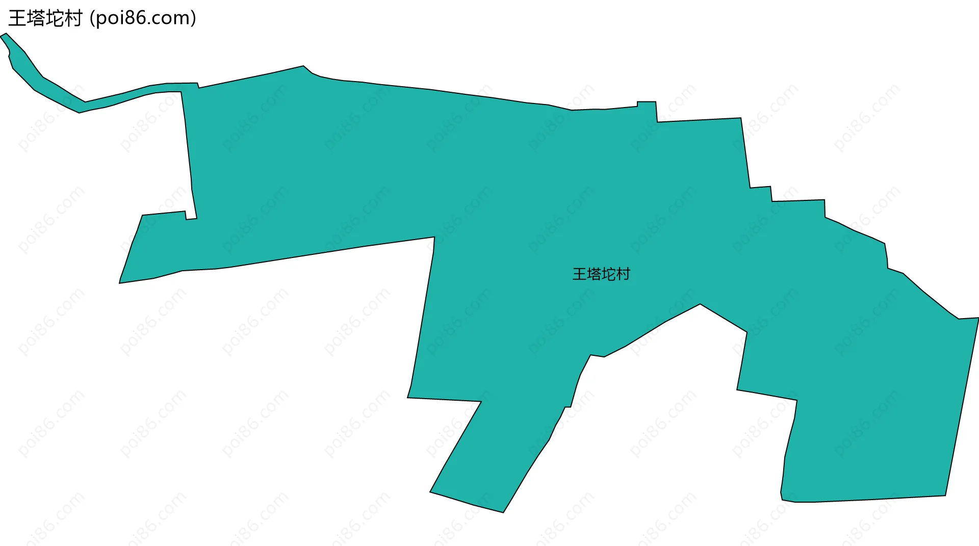 王塔坨村边界地图