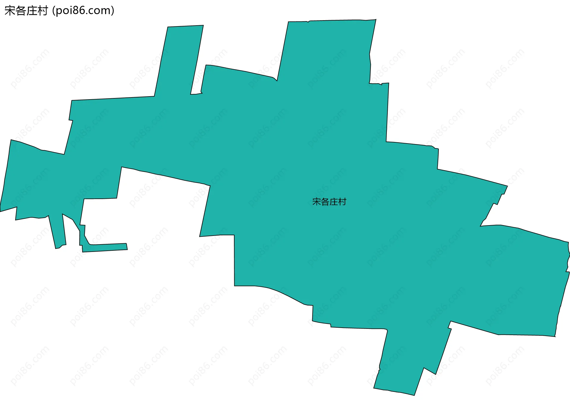 宋各庄村边界地图