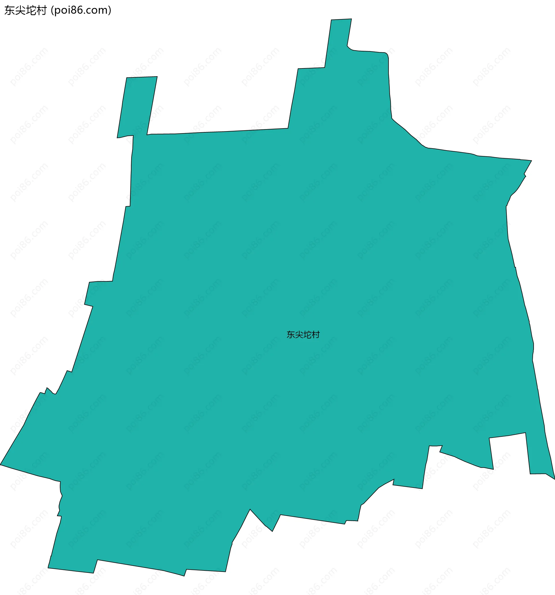 东尖坨村边界地图