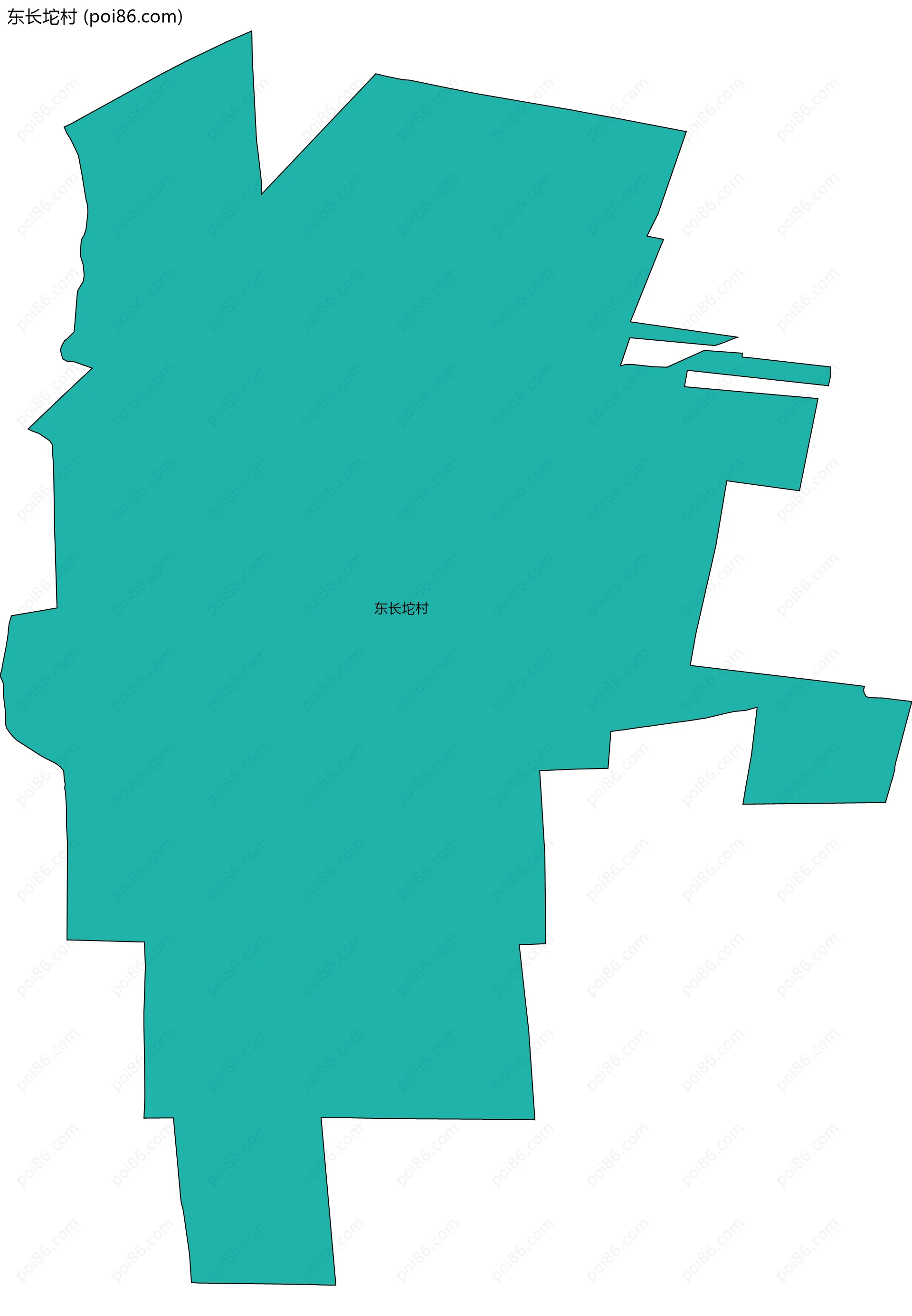 东长坨村边界地图