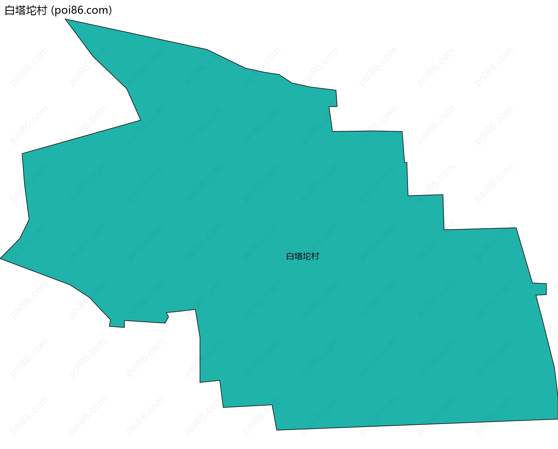 白塔坨村边界地图