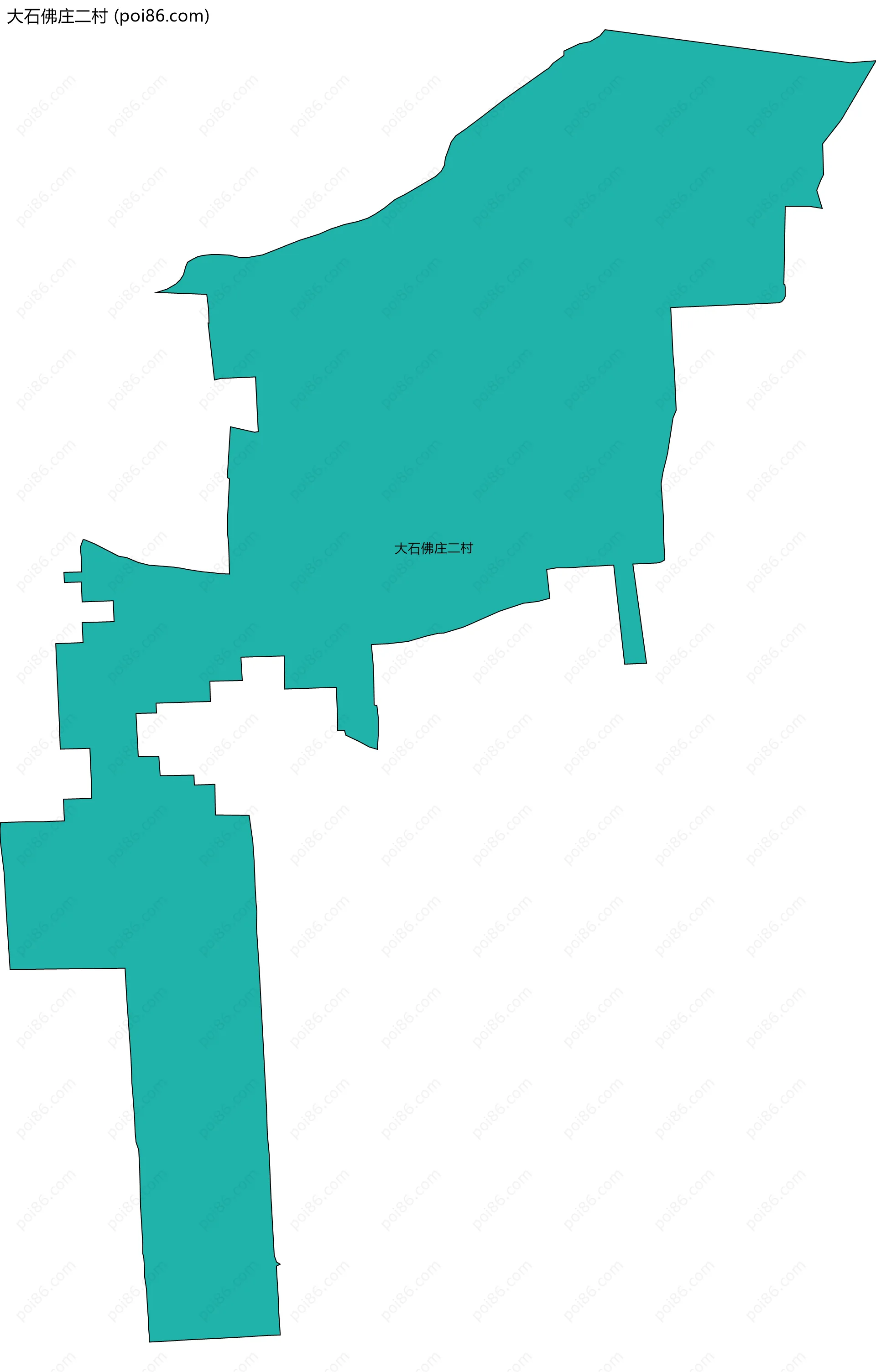 大石佛庄二村边界地图