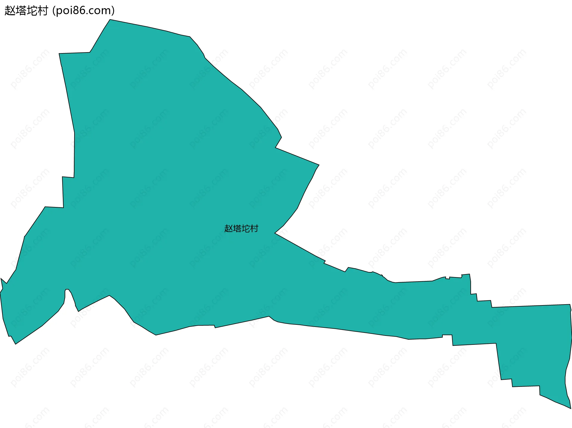 赵塔坨村边界地图