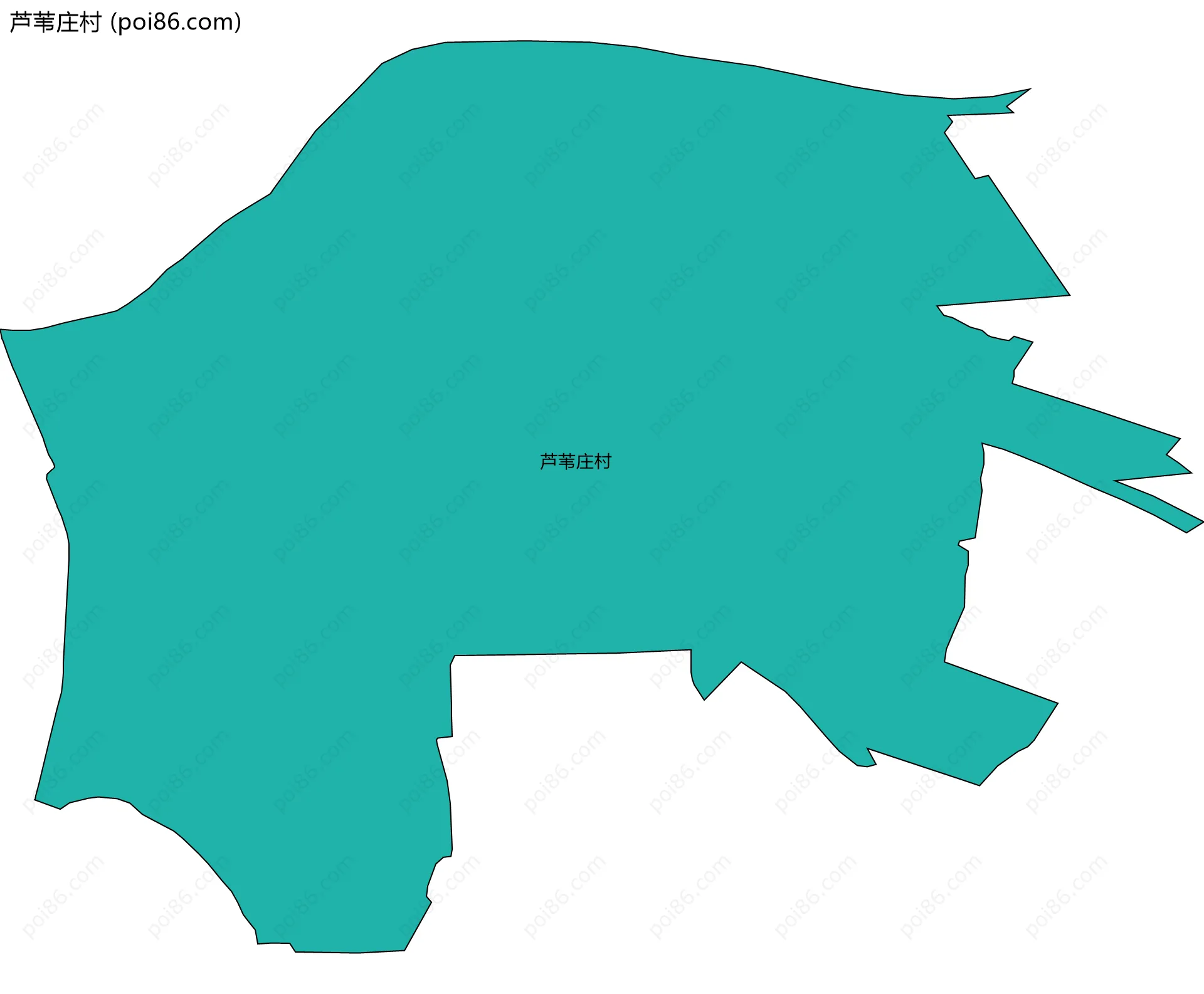 芦苇庄村边界地图