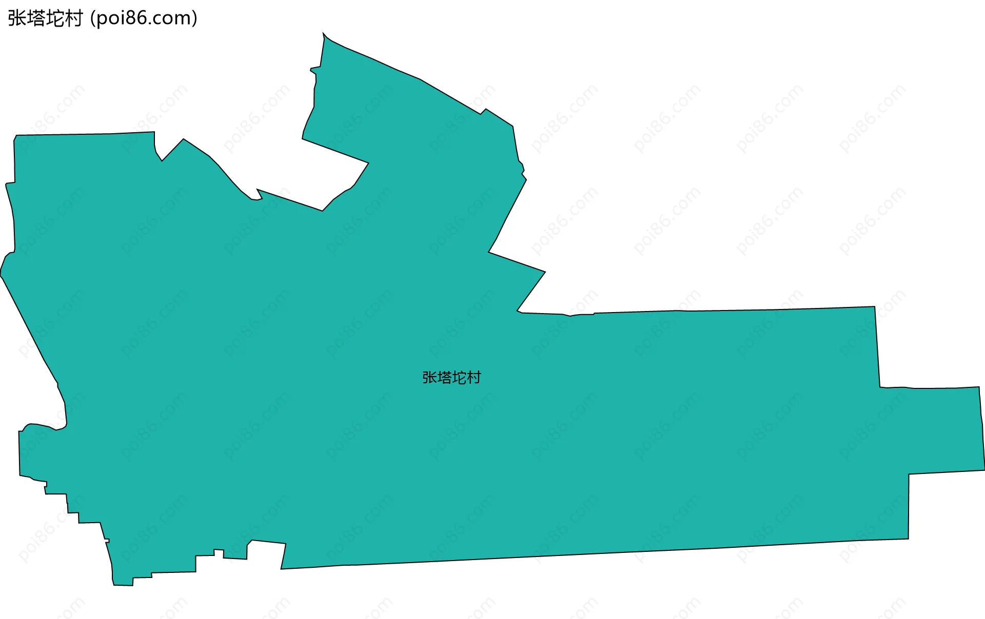 张塔坨村边界地图