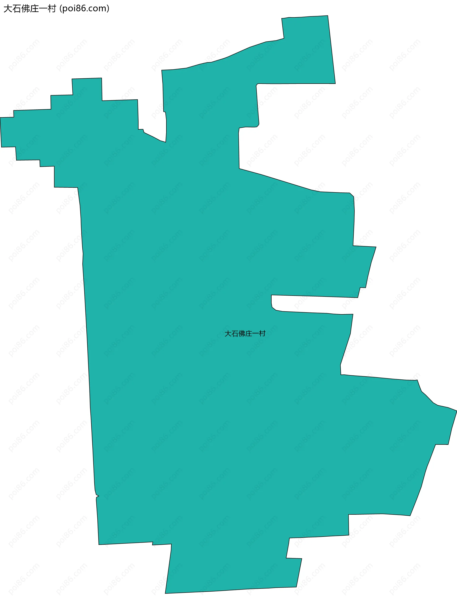 大石佛庄一村边界地图