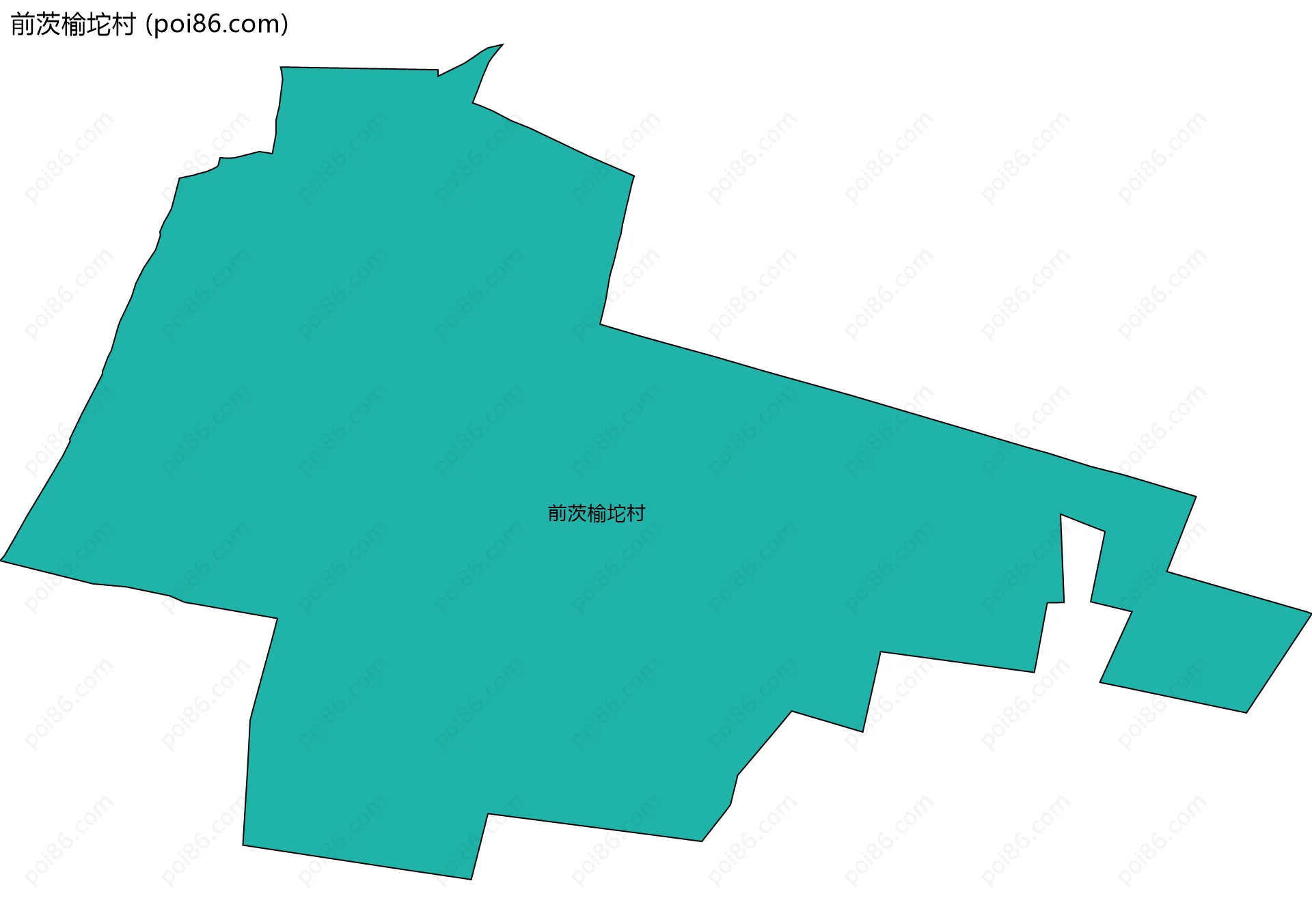 前茨榆坨村边界地图