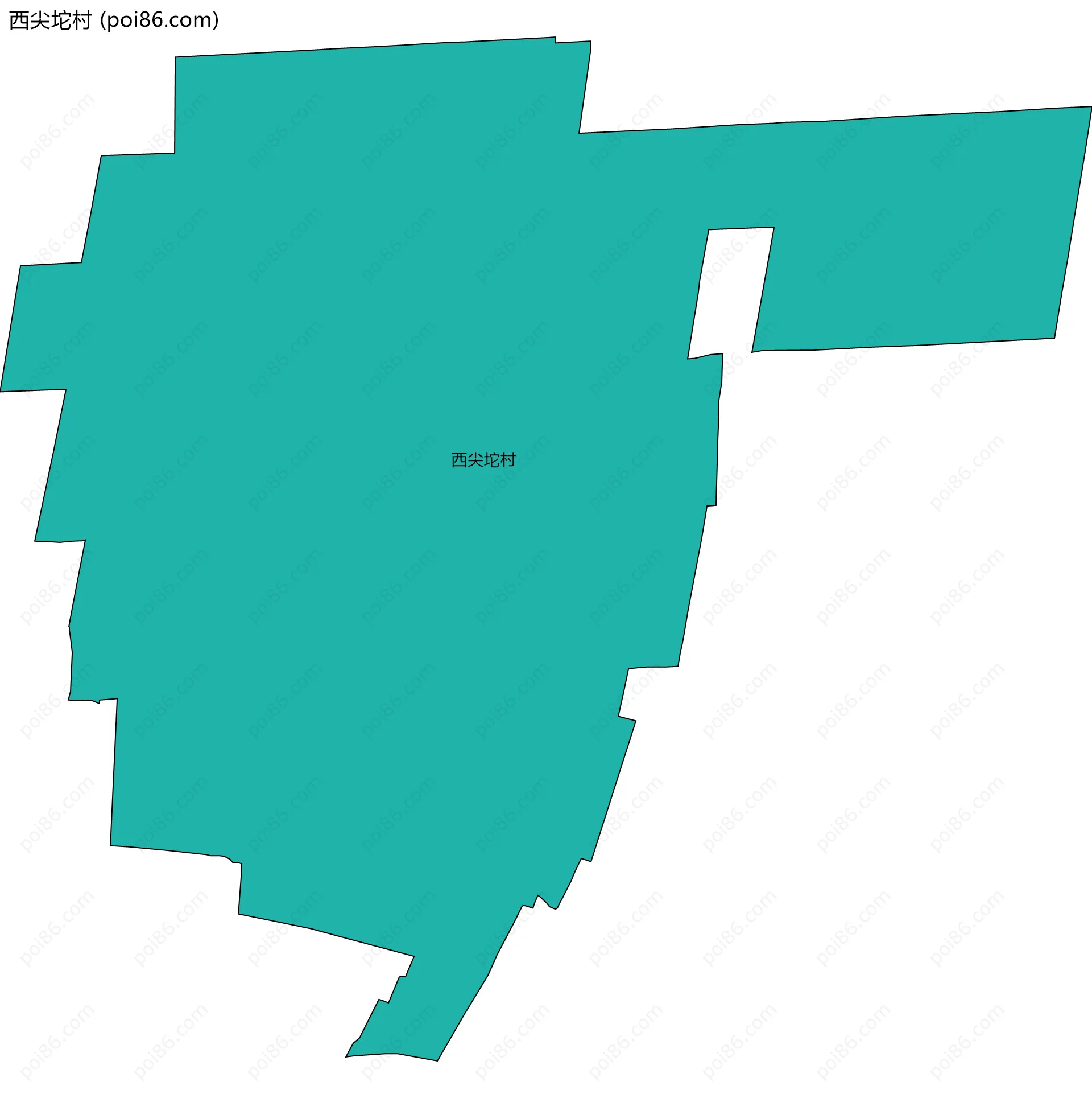 西尖坨村边界地图